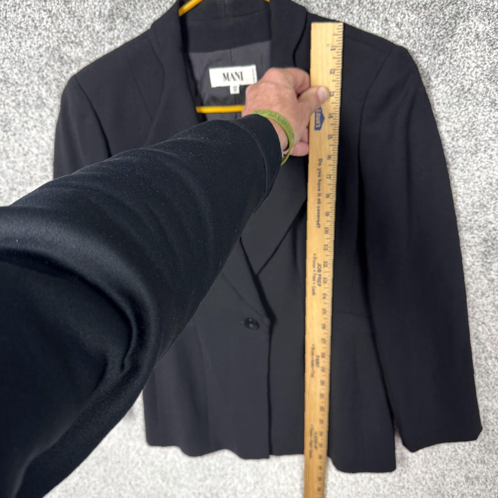 Vintage VINTAGE Mani Blazer Women's 10 Wool Tuxedo Blazer Black Tailored Office Workwear 90s/Retro Ladies Mens? Size L / US 10 / IT 46 - 2 Thumbnail