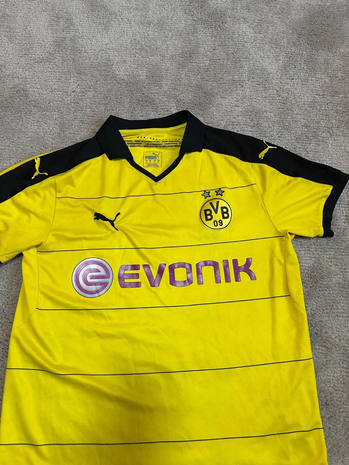 Puma Borussia Dortmund 2015/16 Home Football Shirt Soccer Jersey Size US L / EU 52-54 / 3 - 3 Thumbnail