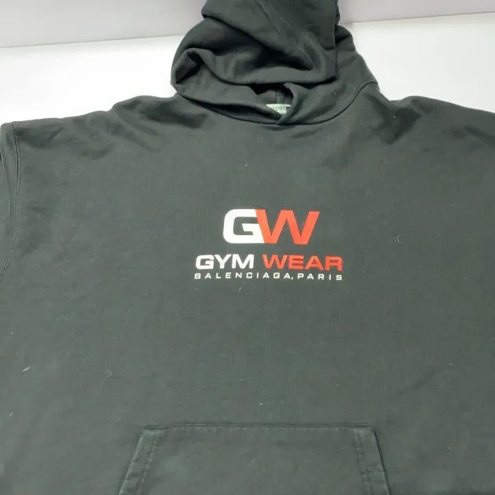 Balenciaga Balenciaga Balenciaga Black Logo Print Hoodie -2507 Size US XXS / EU 40 - 4 Thumbnail