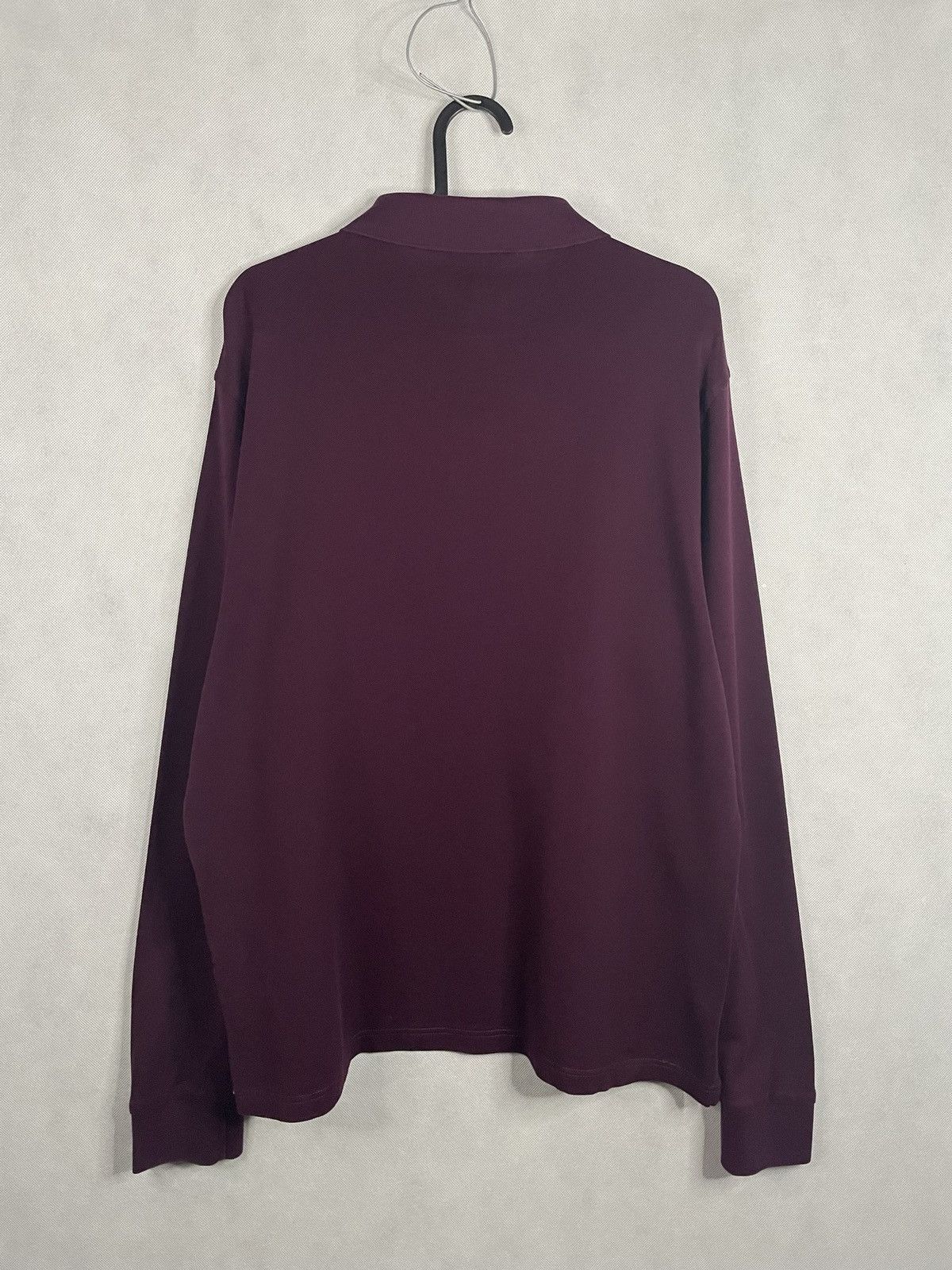 Designer × Gieves & Hawkes Gieves&Hawkes Burgundy Longsleeve Polo Old Money Luxury Size US L / EU 52-54 / 3 - 7 Thumbnail