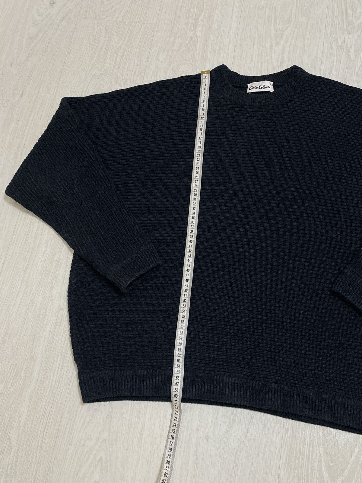 Carlo Colucci Vintage 90s Carlo Colucci Navy Blue Cotton Sweater Size XL Size US XL / EU 56 / 4 - 16 Thumbnail