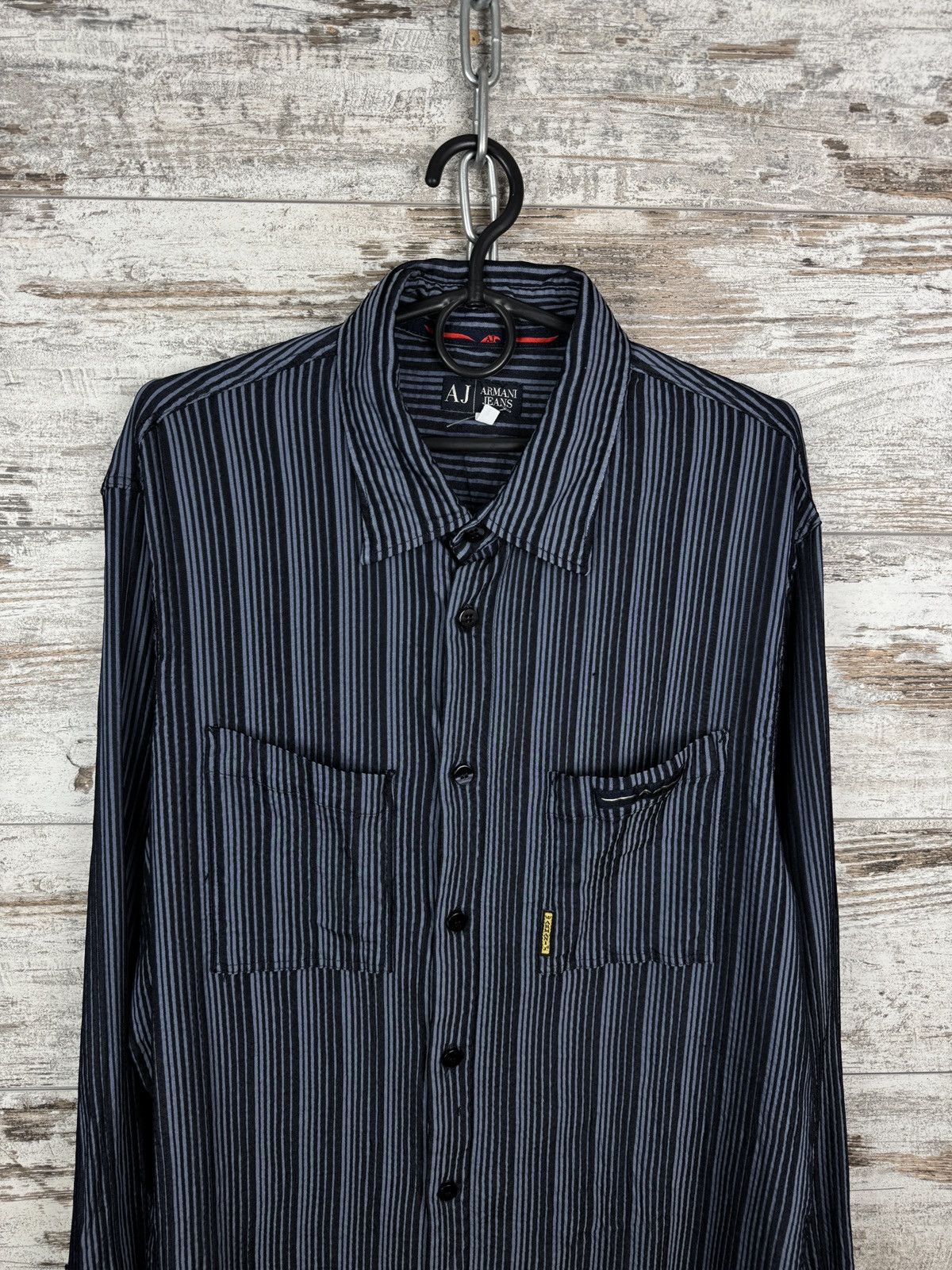 Armani Mens Vintage Armani jeans shirts button up luxury rare Size US XL / EU 56 / 4 - 3 Thumbnail