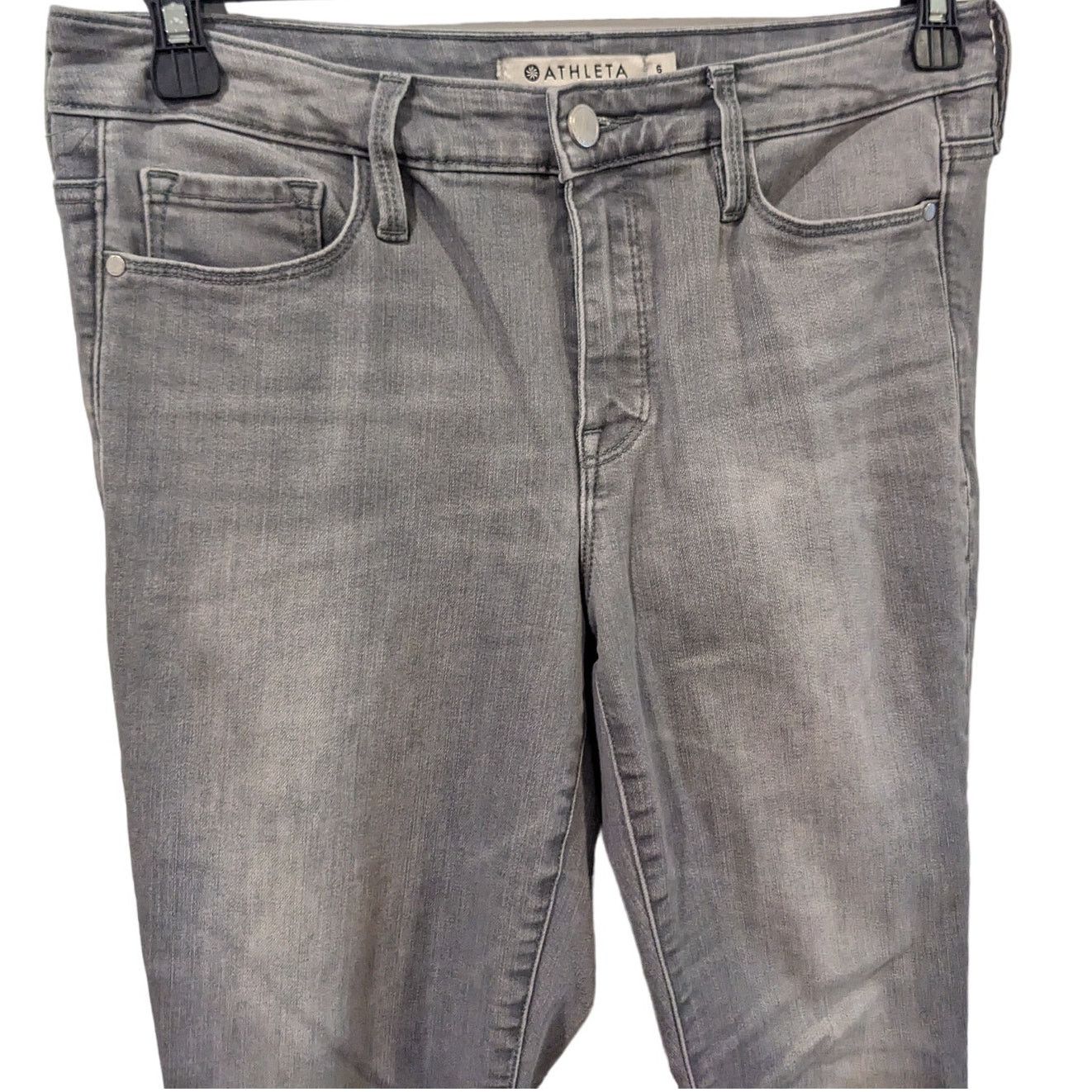 Athleta Athleta Sculptek Stretch Skinny Graywash Active Jeans Size 6 Size 28" / US 6 / IT 42 - 5 Thumbnail