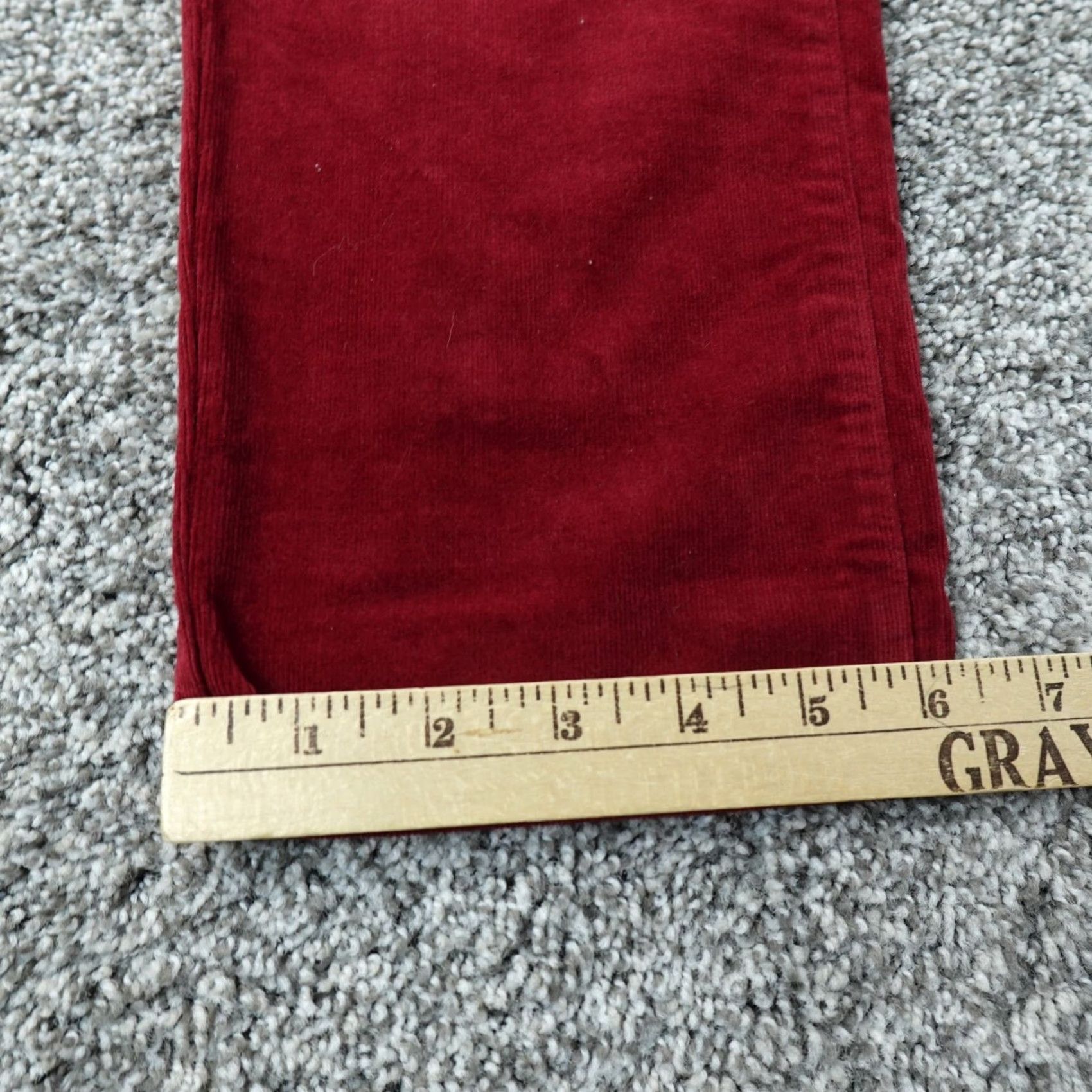 J. Jill J Jill Pants Womens PS Red Corduroy Straight Stretch Mid Rise Cord Trouser Jeans Size 28" / US 6 / IT 42 - 2 Thumbnail