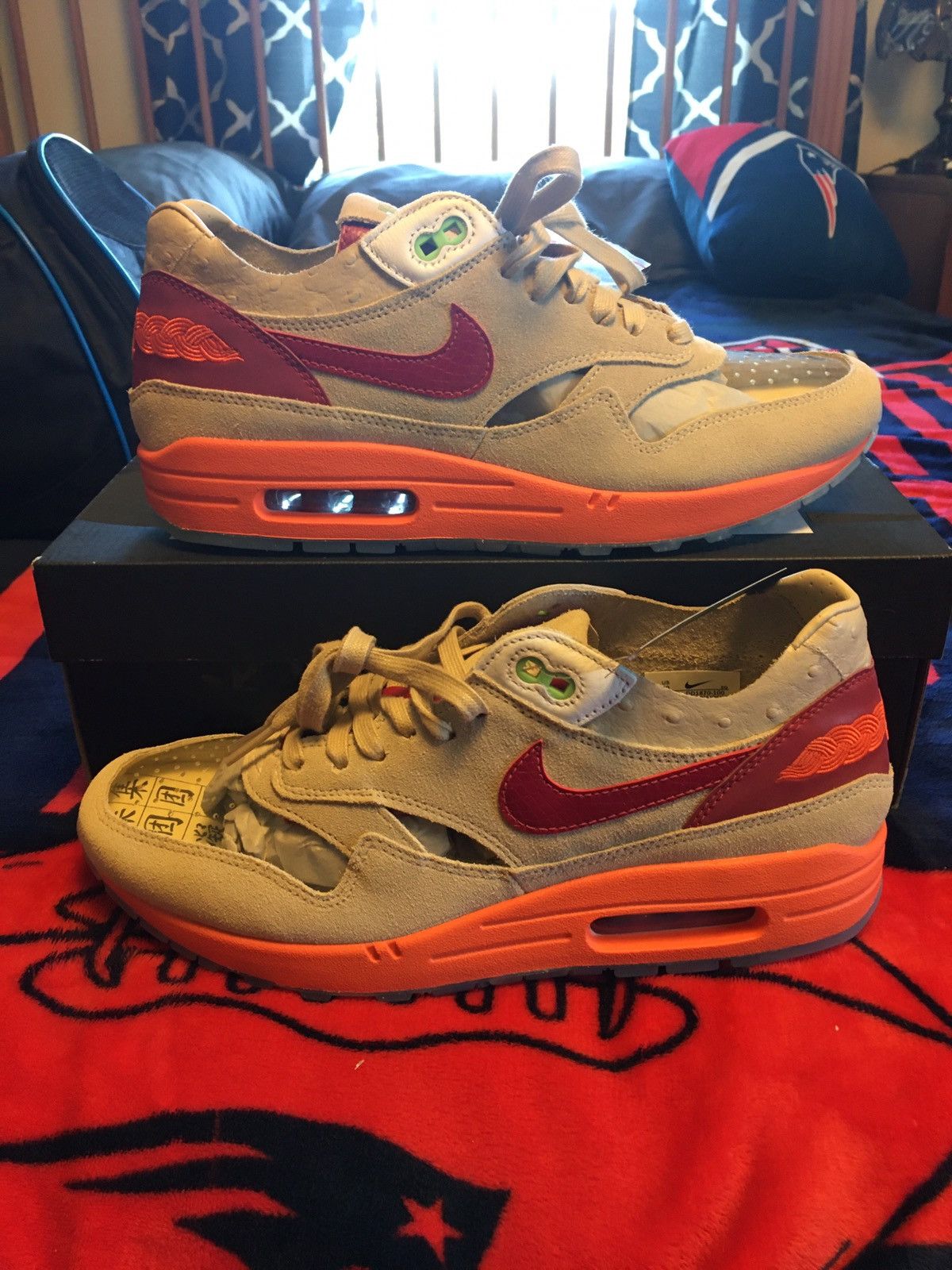 image of Air Max 1 Clot Shoes in Orange, Men's (Size 10)