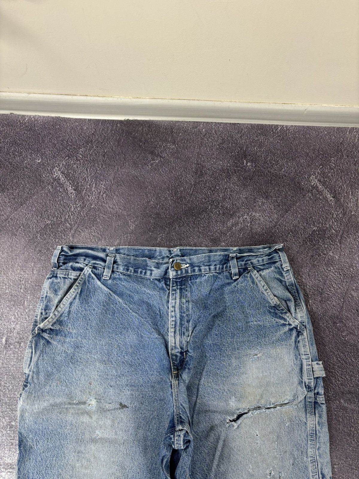 Carhartt Vintage 90s Carhartt Denim Dungaree Fit Hype Baggy Jeans Size US 40 / EU 56 - 13 Thumbnail