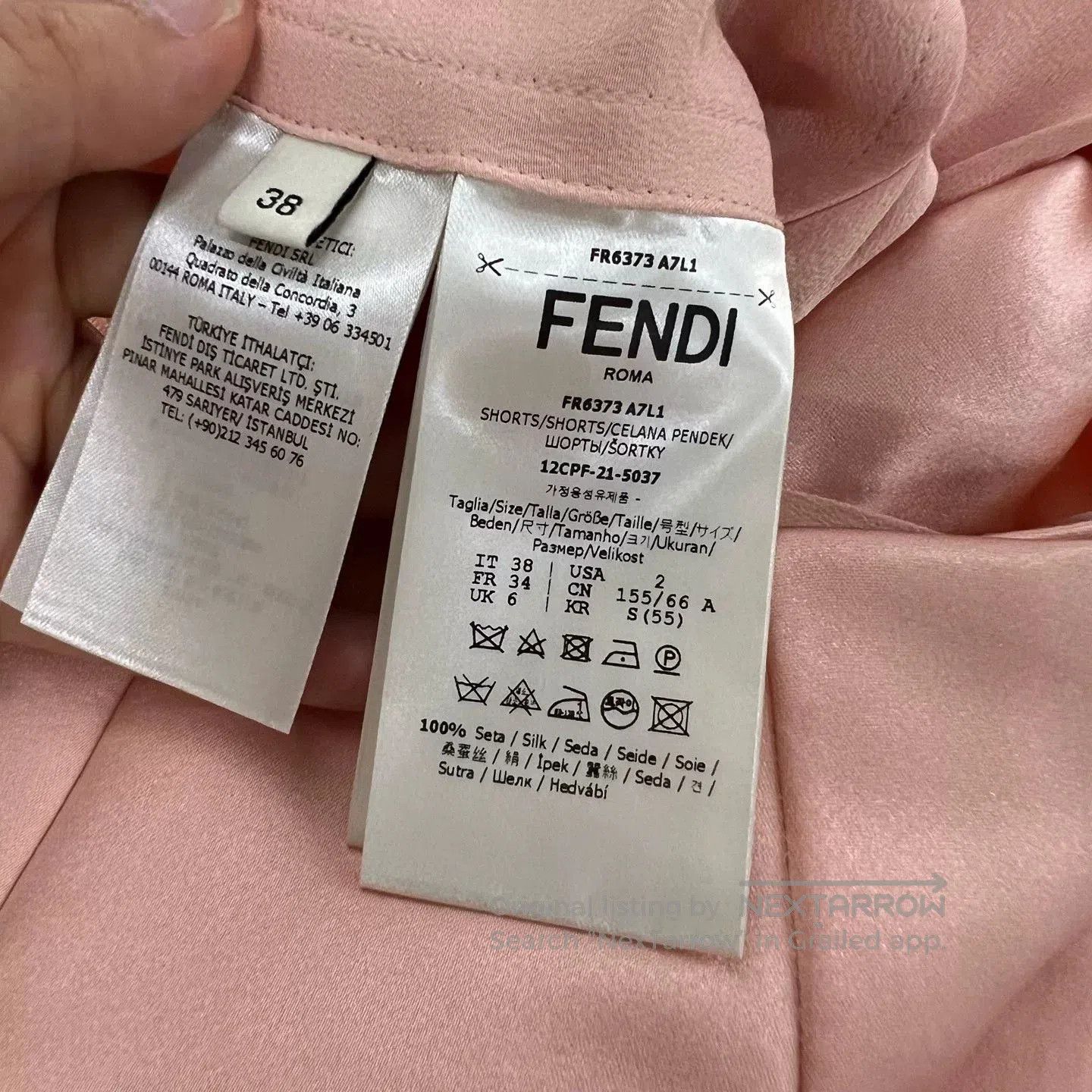 Fendi Fendi High-Waist Solid Color Shorts. Size 37" - 3 Thumbnail