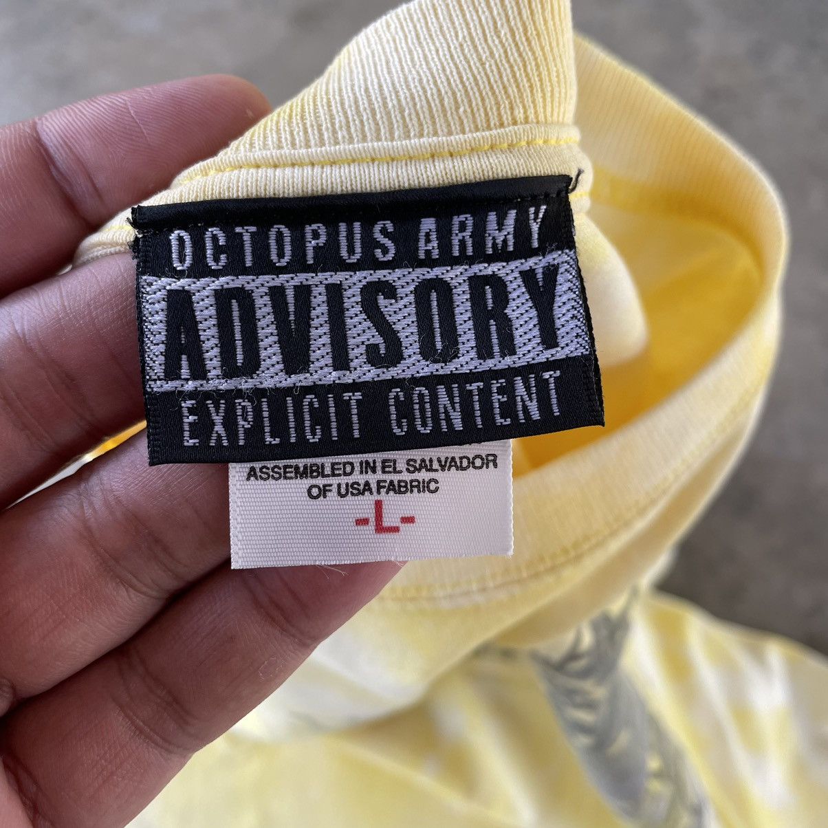 Japanese Brand × Vintage 🔥🔥🇯🇵Vintage Octopus Army Advisory Explicit Content Promo Tee Tye Dye Tee Size US L / EU 52-54 / 3 - 10 Thumbnail