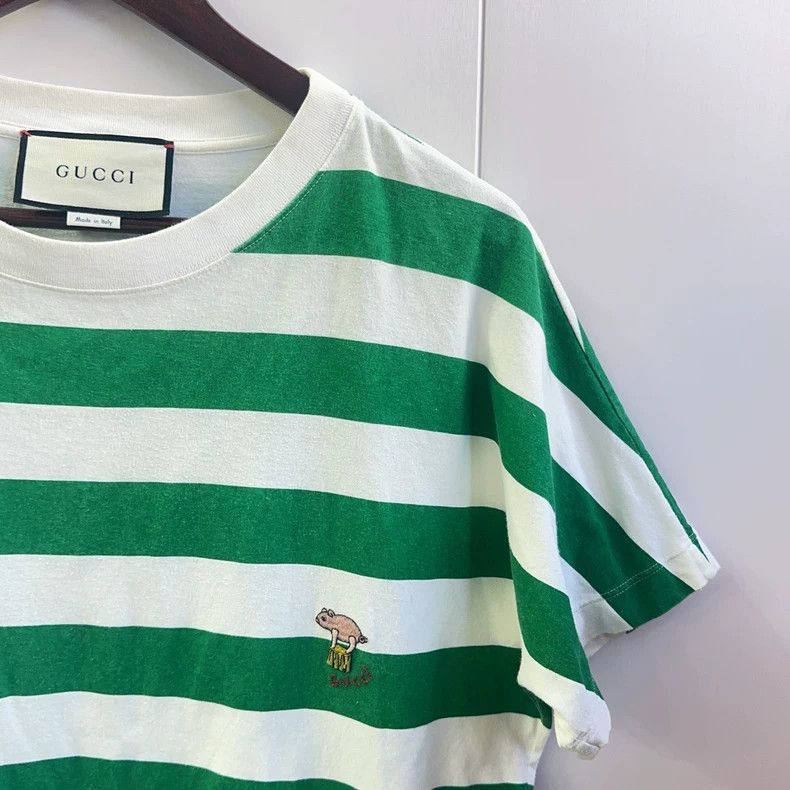 Gucci Gucci Piggy striped short-sleeved T-shirt 2503-Nextarrow Size US L / EU 52-54 / 3 - 4 Thumbnail