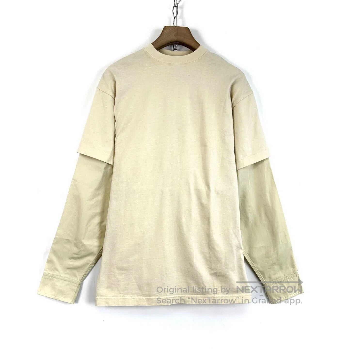 Balenciaga balenciaga beige long sleeve logo sweatshirt. Size US L / EU 52-54 / 3 - 1 Thumbnail