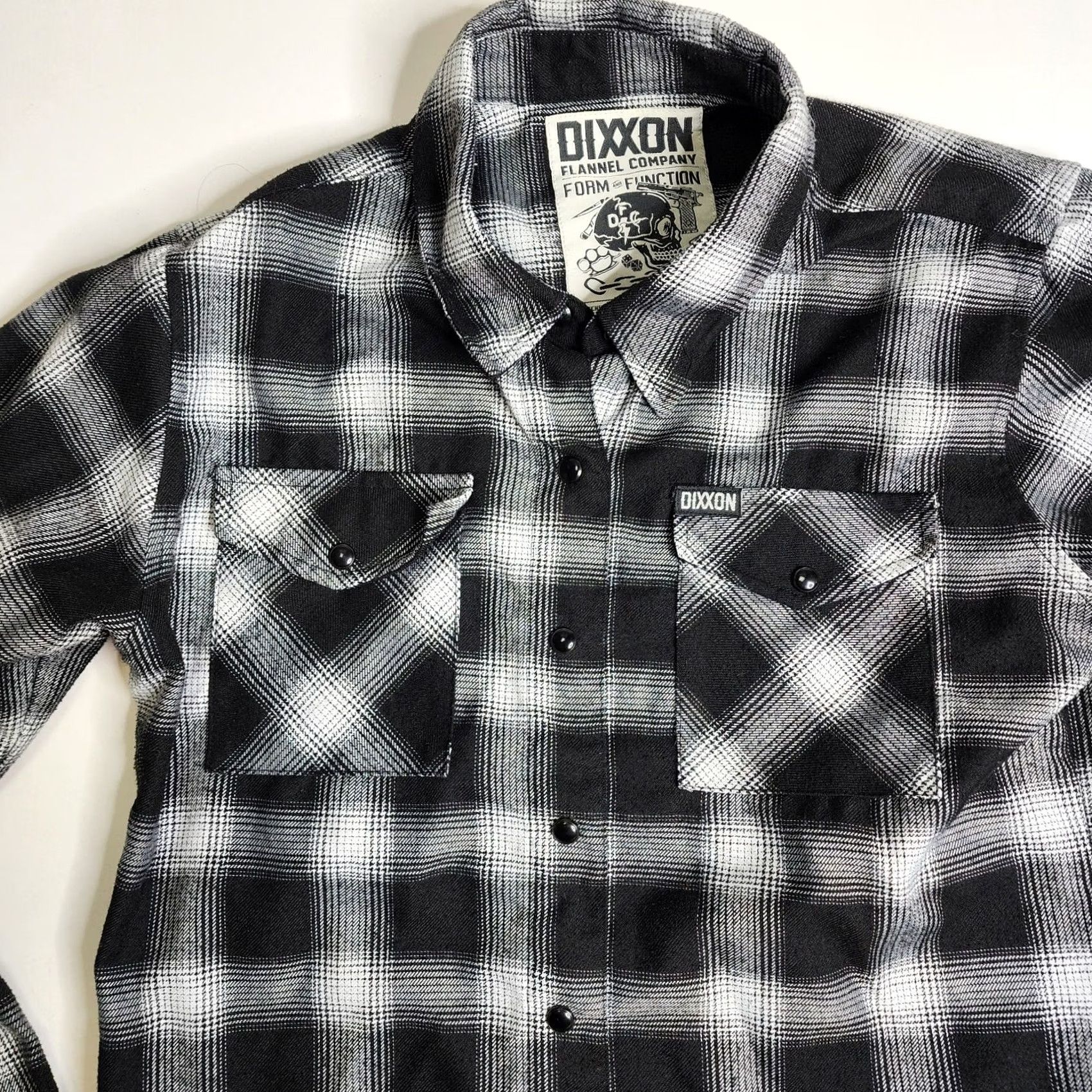 Vintage Dixxon Flannel Shirt Women's Medium Black Pearl Snap Size M / US 6-8 / IT 42-44 - 3 Thumbnail