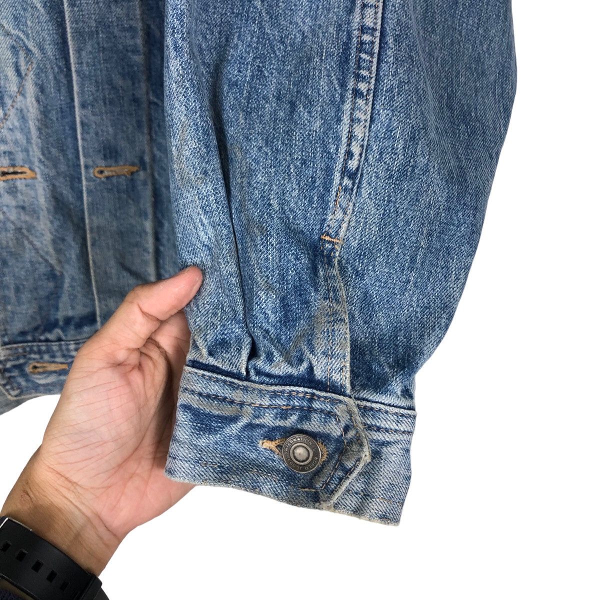 Japanese Brand 🔥Vintage Trucker Denim Biker Jacket Inspire Toyo Enterprise Size US M / EU 48-50 / 2 - 15 Thumbnail