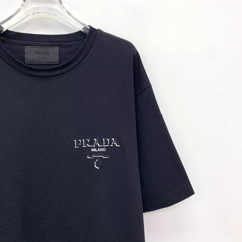 Prada Prada Black logo letter round-neck short-sleeved T-shirt Size US L / EU 52-54 / 3 - 3 Thumbnail