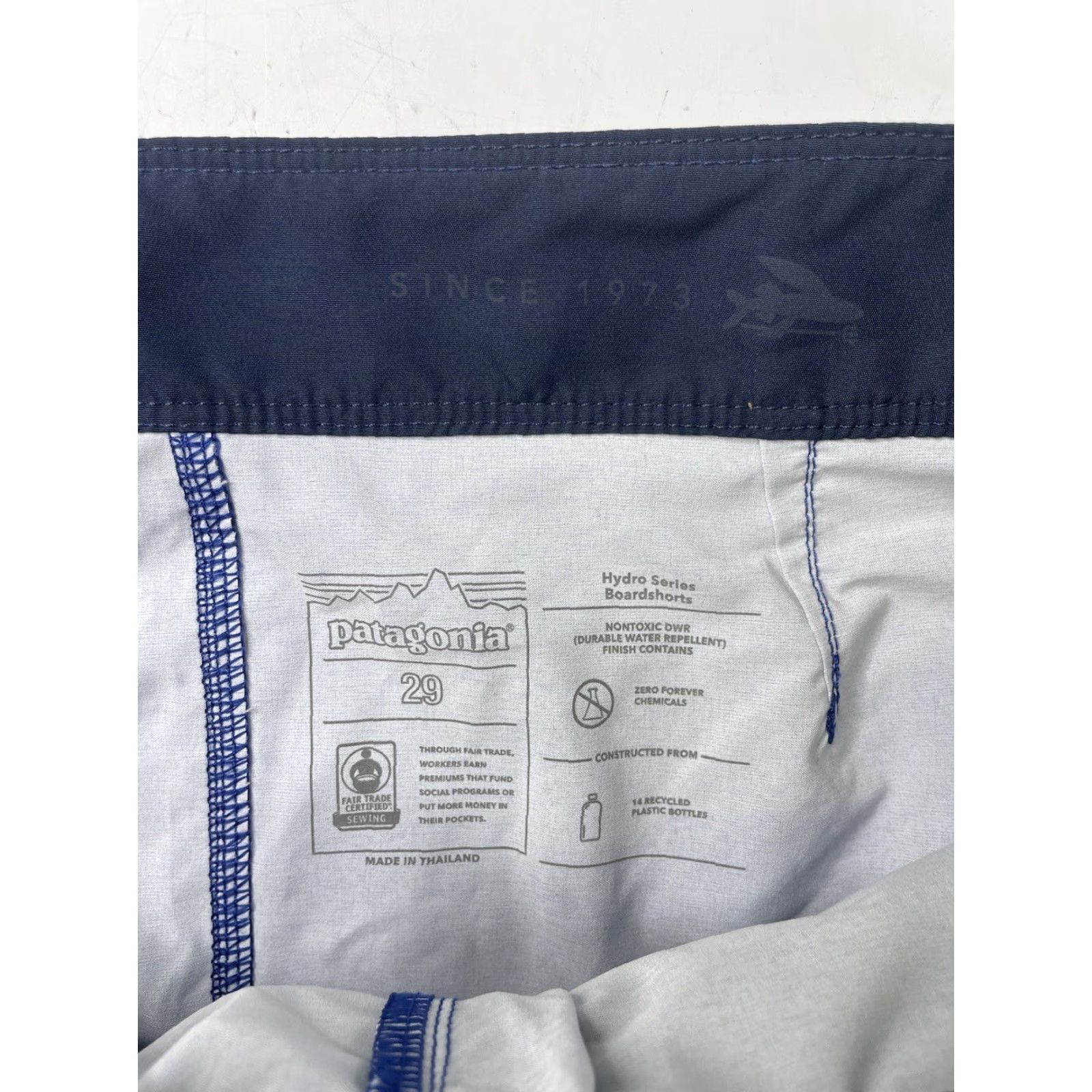 Patagonia Patagonia Men's Board Shorts 29 Regular Blue Stripe Santa Cruz Superior Hydropeak Swim Bottom Shorts Mens Blue 29 Superior Stripe Hydrosea? Size US 29 - 4 Thumbnail