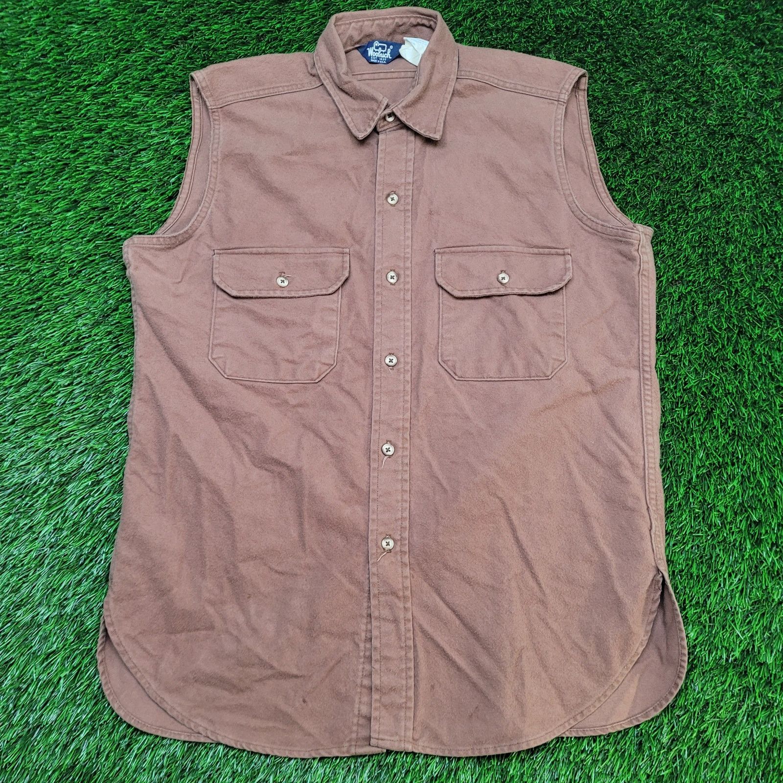 Woolrich Woolen Mills VTG 80s Woolrich USA Made Sleeveless Shirt L Vest Gorpcore Size US L / EU 52-54 / 3 - 1 Thumbnail