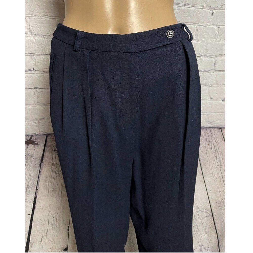 Emanuel Ungaro Emanuel Ungaro Navy Blue Dress Pants Size 4 Size 27" / US 4 / IT 40 - 4 Thumbnail