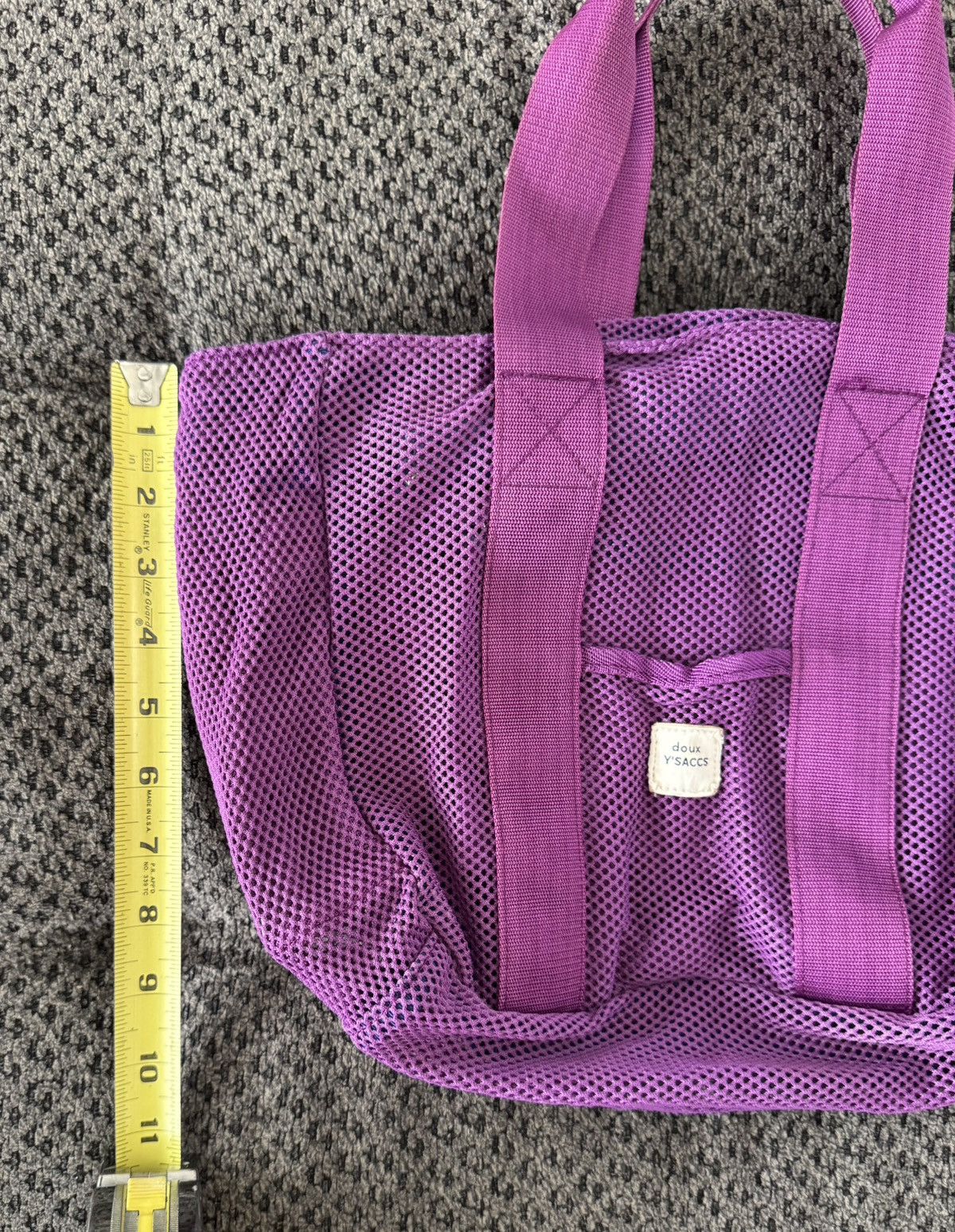 Yohji Yamamoto Y’SACCS Yohji Yamamoto Purple Mesh Tote Bag Made in Japan Size ONE SIZE - 11 Thumbnail