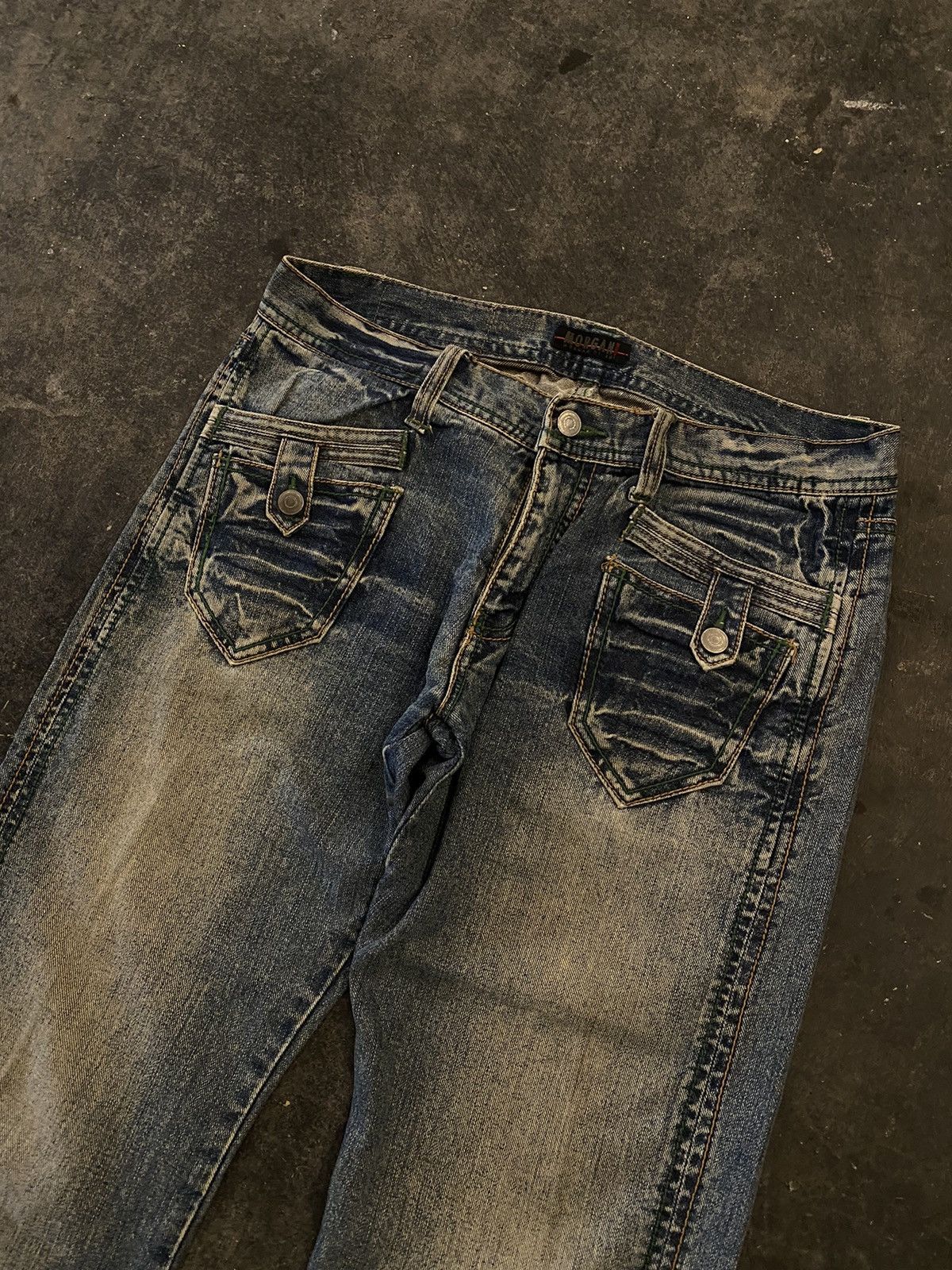 Beauty Beast Y2k Morgan Homme Button Flare Style Jeans Size US 34 / EU 50 - 4 Thumbnail