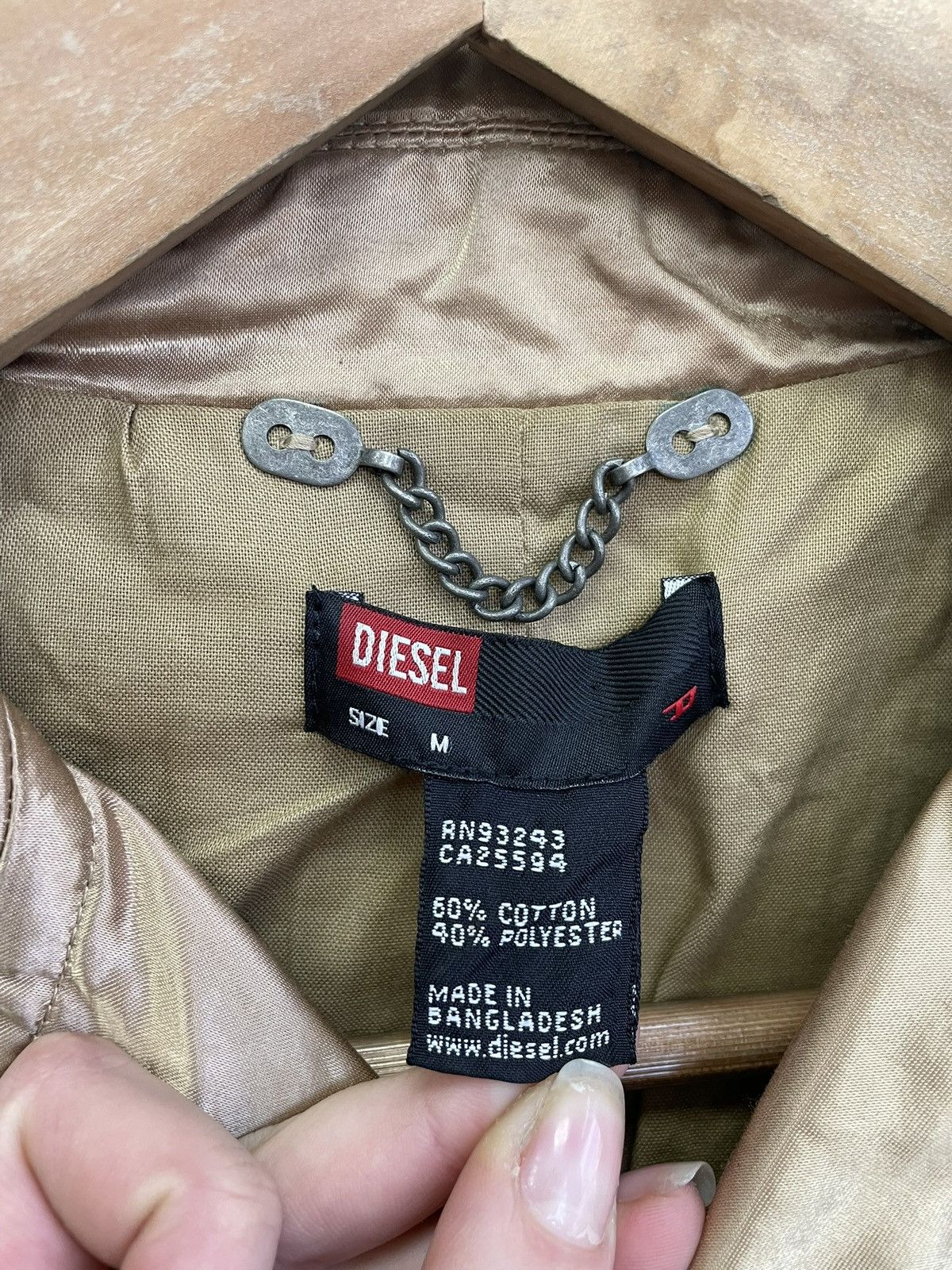 Diesel Diesel Gold Satin Moto Jacket Y2K Glamour Street Style Size M / US 6-8 / IT 42-44 - 7 Thumbnail
