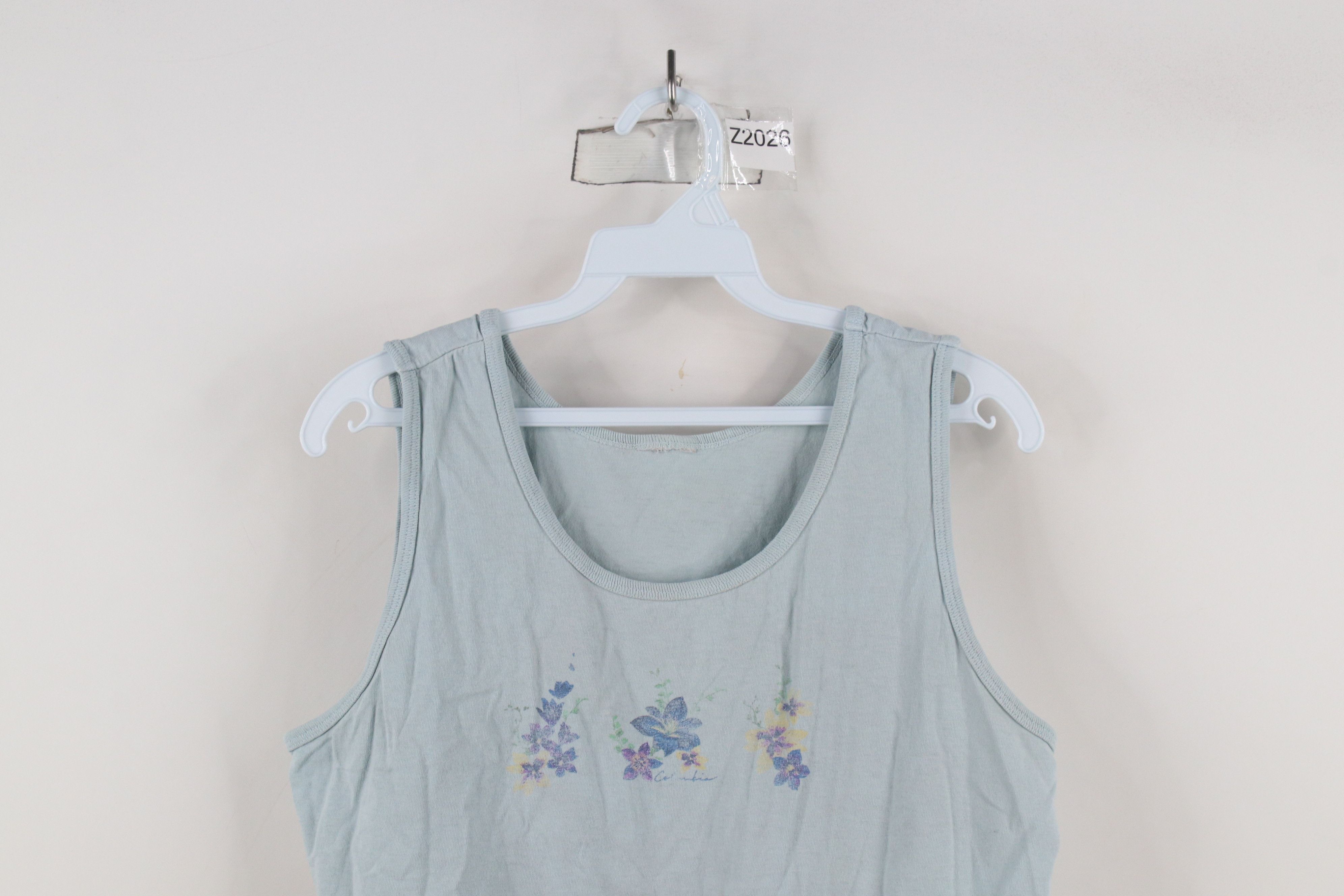 Columbia × Vintage Vintage 90s Columbia Spell Out Flower Tank Top T-Shirt Size M / US 6-8 / IT 42-44 - 2 Thumbnail