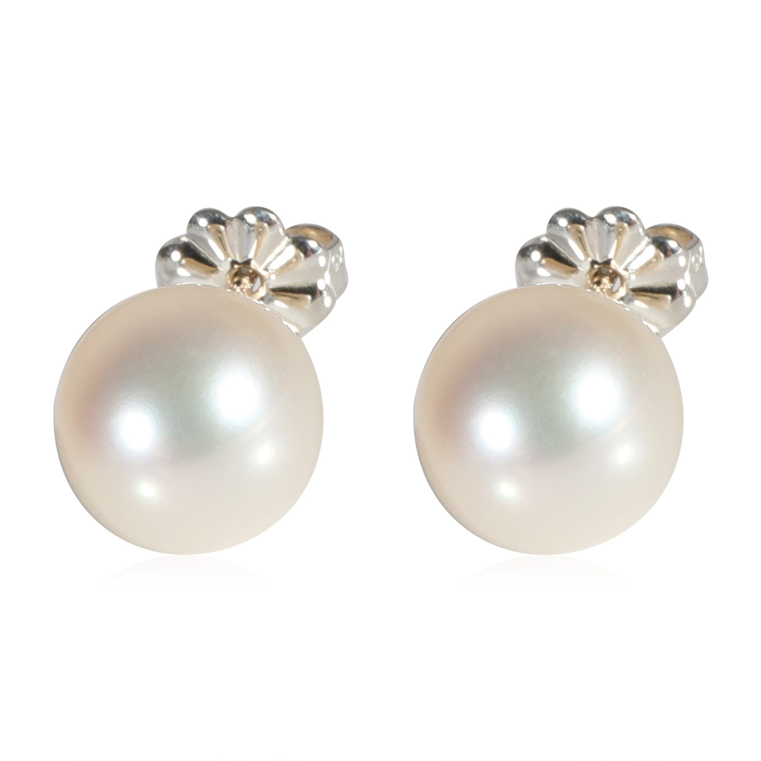 Tiffany Ziegfeld Collection Pearl Earrings in 925 Sterling Silver