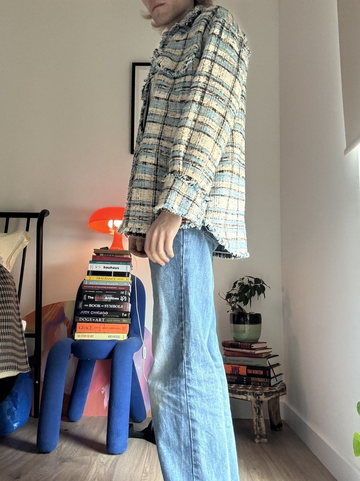 MSGM Unique MSGM Frayed Tweed Chanel-inspo Jacket Size L / US 10 / IT 46 - 2 Thumbnail