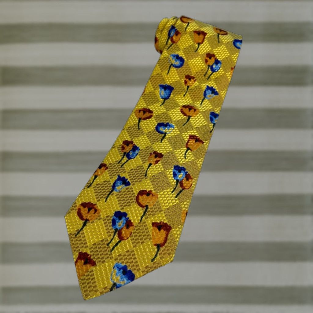 Ermenegildo Zegna VINTAGE Ermenegildo Zegna Mens Luxury Silk Tie Floral Tulips Made in Italy Size ONE SIZE - 1 Thumbnail