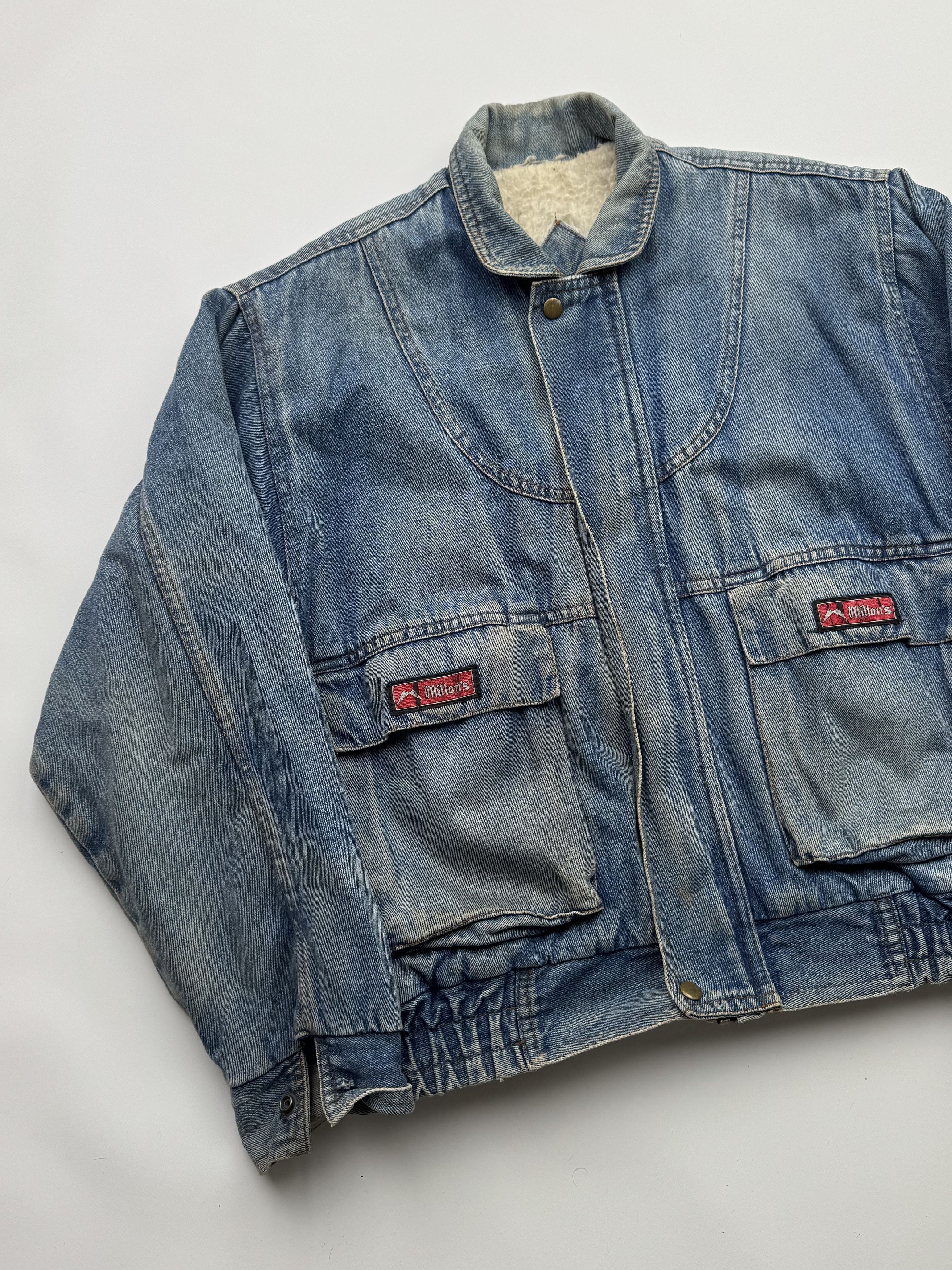 Vintage Vintage Denim Bomber Jacket(V243)E2 Size US L / EU 52-54 / 3 - 2 Thumbnail