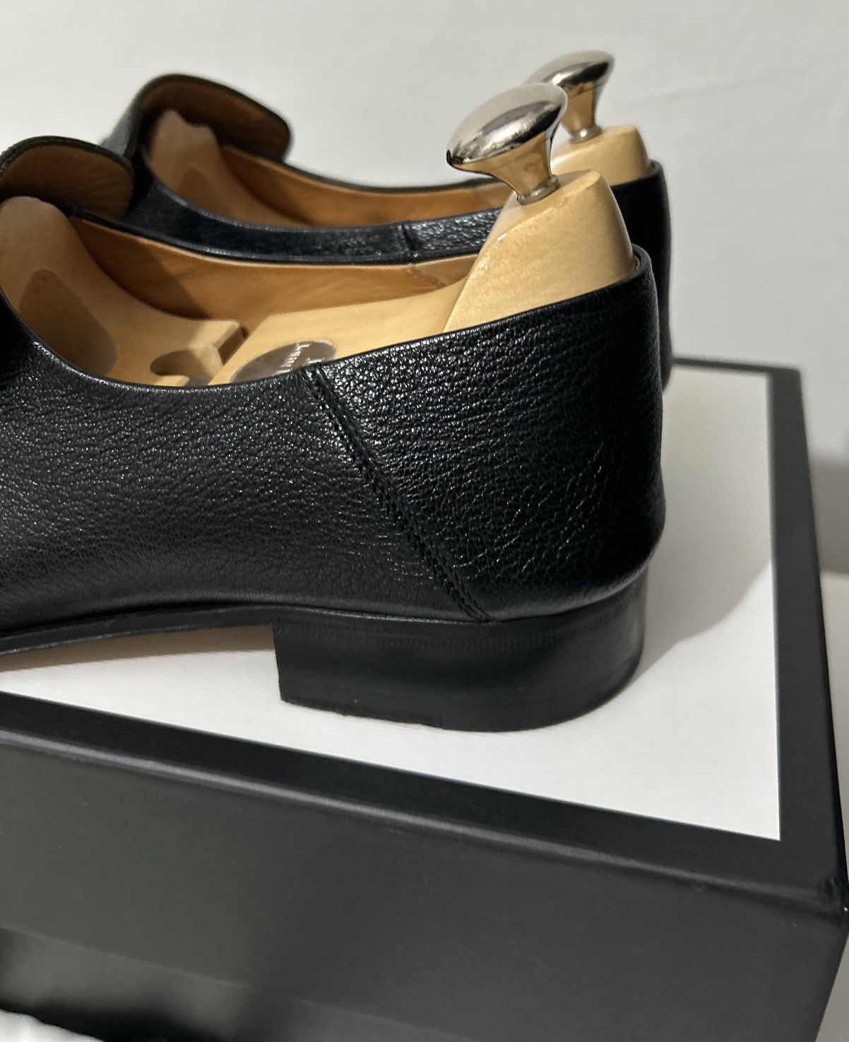 Gucci Gucci GG Bonnie Black Leather Horsebit Web Loafers UK8 Size US 8 / EU 41 - 4 Thumbnail