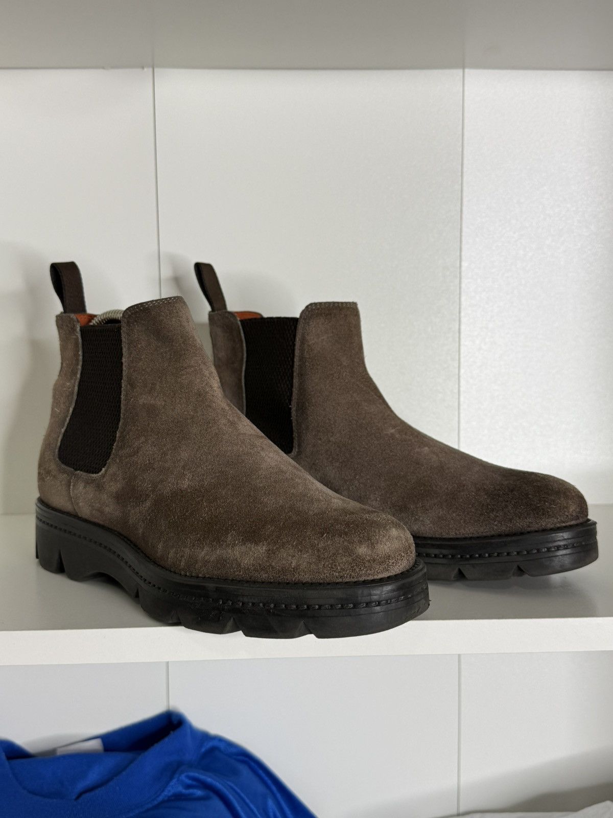Santoni Santoni Suede Leather Chelsea Boots size 36.5 Size US 6.5 / IT 36.5 - 3 Thumbnail