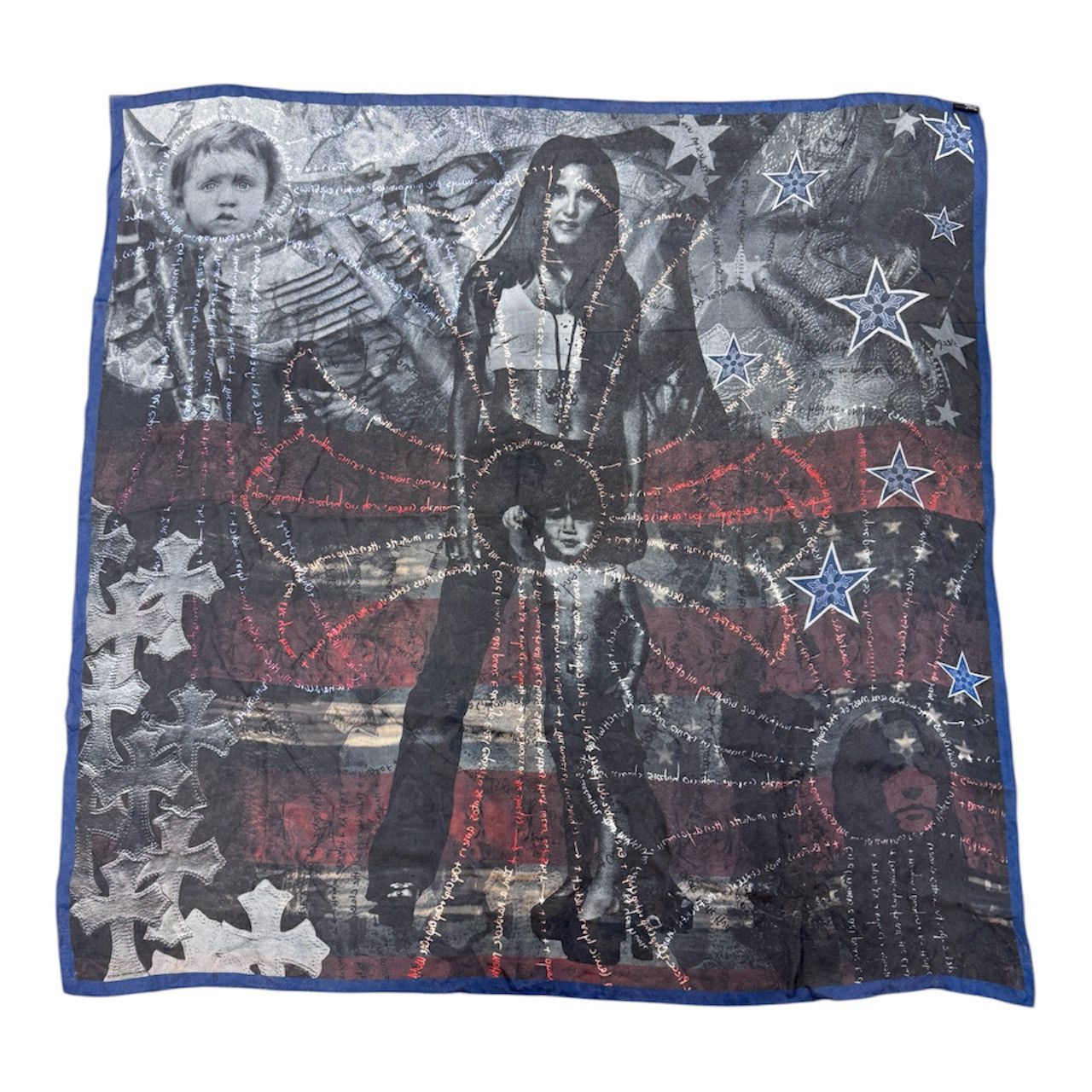 Chrome Hearts Chrome Hearts Cross Five Point Star Family Silk Scarf Size ONE SIZE - 2 Thumbnail