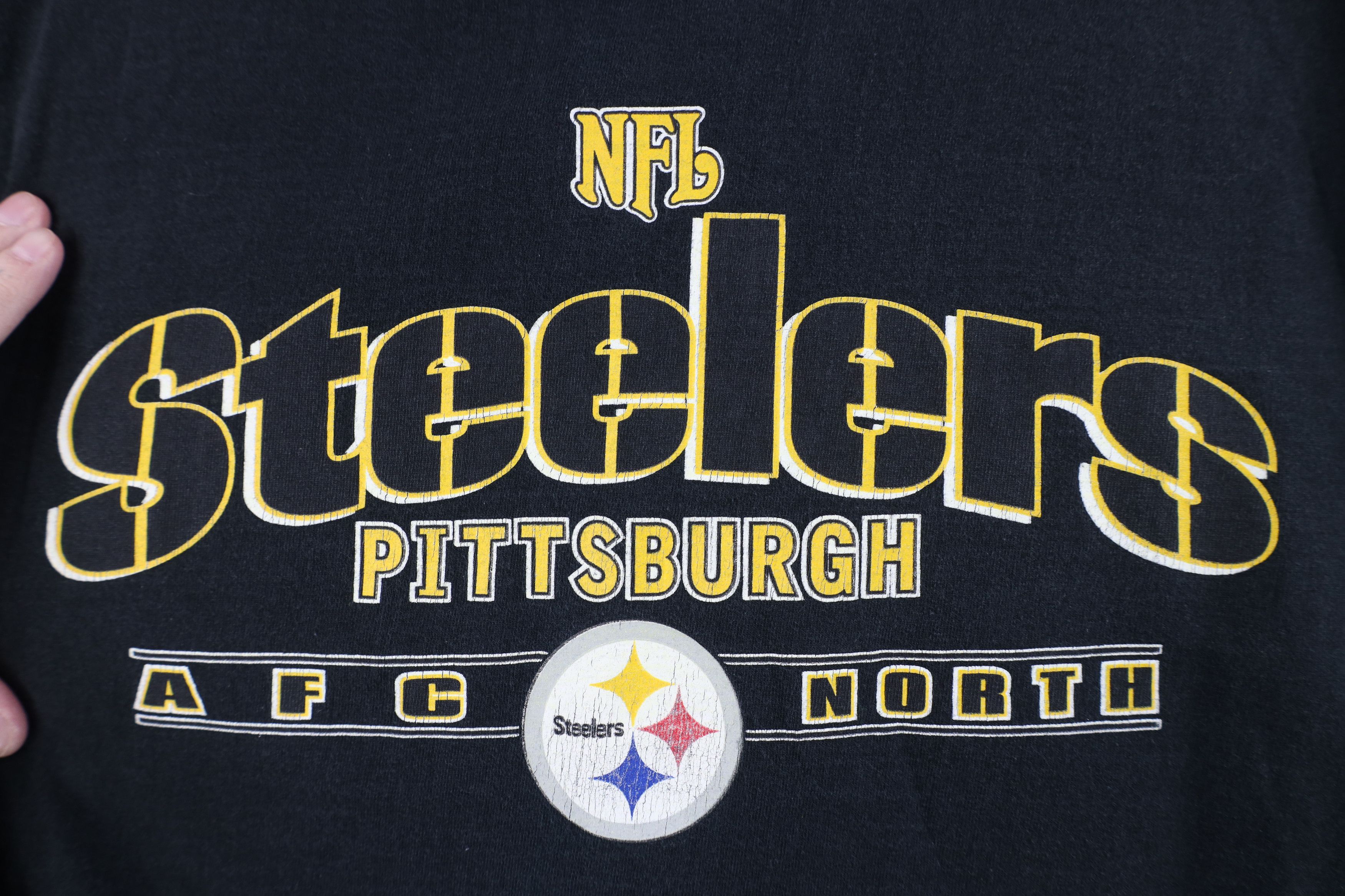Vintage Vintage 90s Y2K Spell Pittsburgh Steelers Football T-Shirt Size US L / EU 52-54 / 3 - 4 Thumbnail