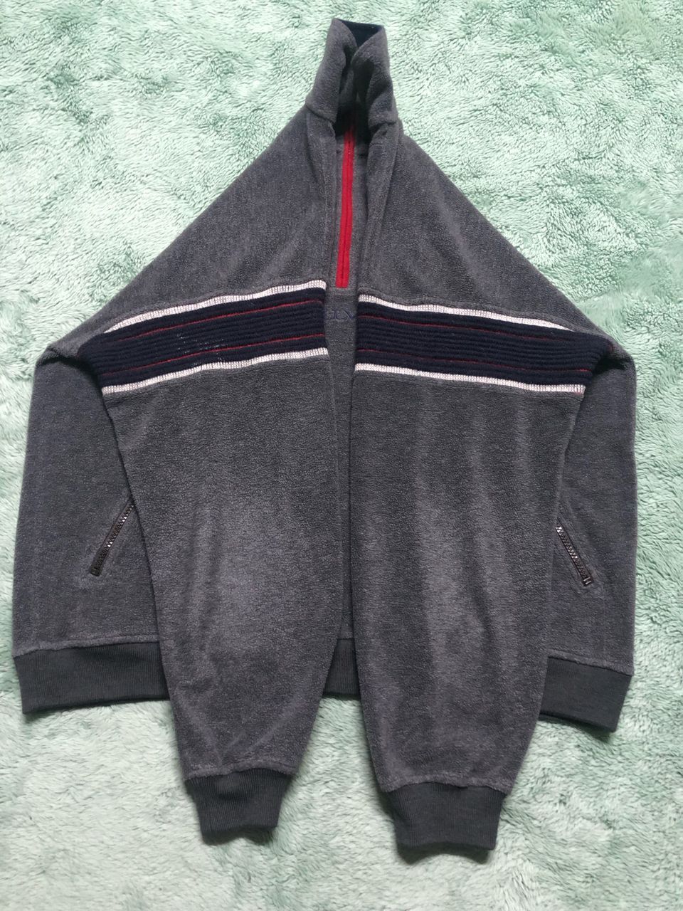 Other VINTAGE WALKING SILVY HALF ZIPPER CENTER FLEECE JACKET Size US L / EU 52-54 / 3 - 13 Thumbnail