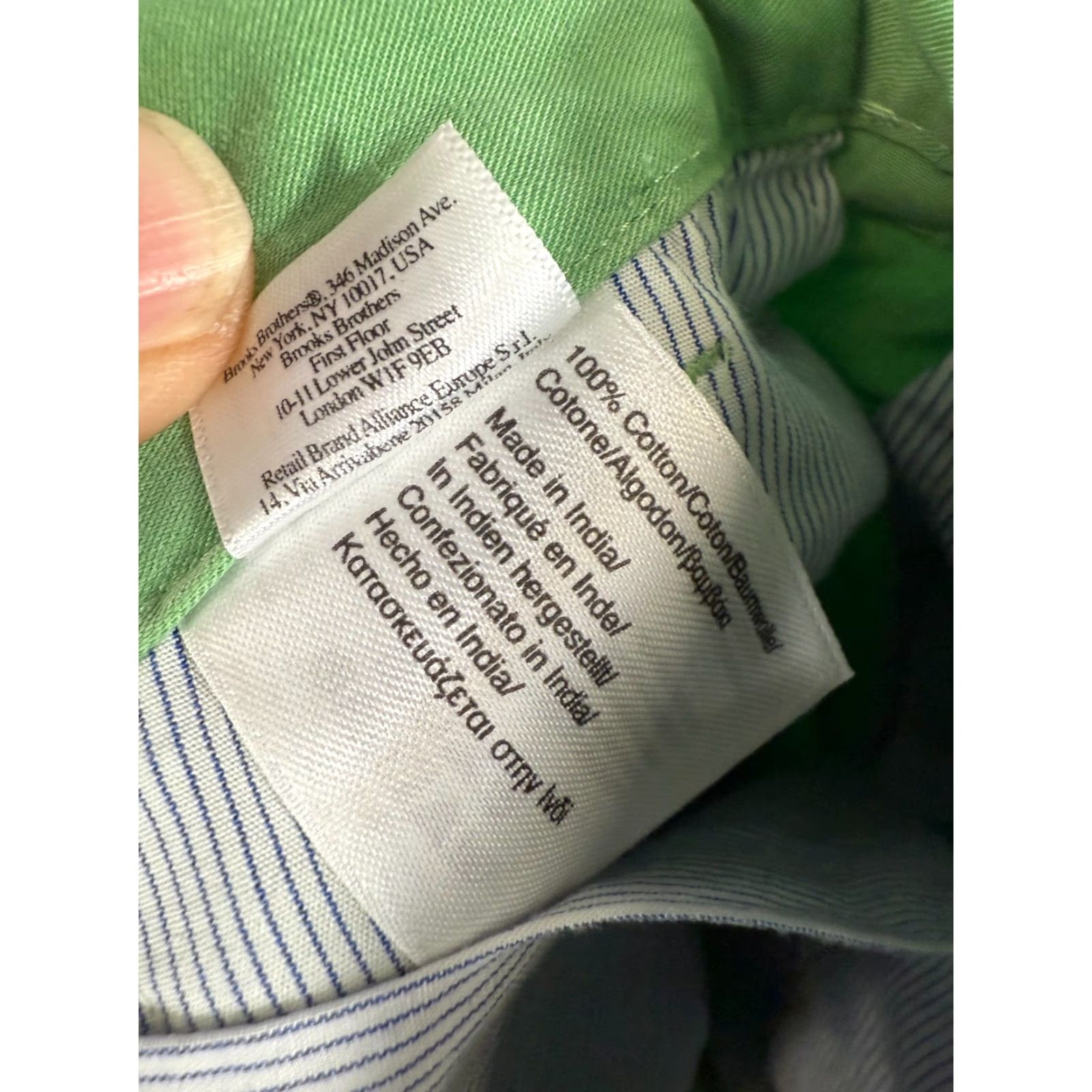 Brooks Brothers VINTAGE Brooks Brothers 346 Pants Mens 34x32 Green Cotton Flat Front Slash Pocket Chino Size US 34 / EU 50 - 7 Thumbnail