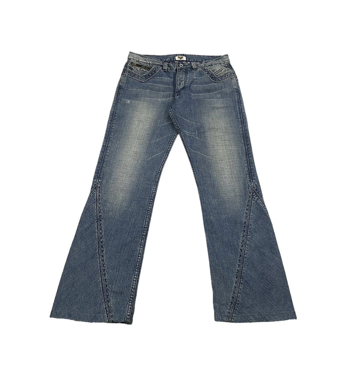 Antik Denim Vintage Antik Denim Flare Jeans Embroidery Velvet Size US 33 - 3 Thumbnail