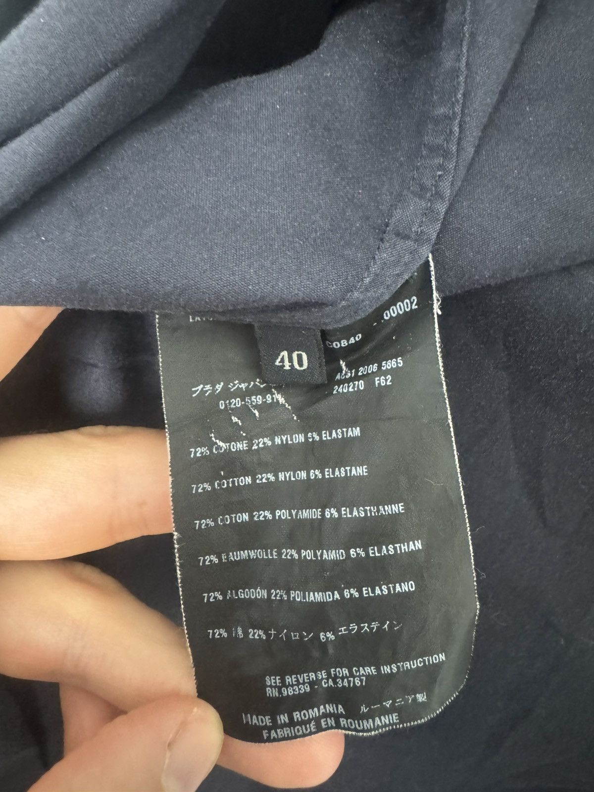 Prada Prada Button Up Designer Luxury Women Mini Logo Shirt Rare Size S / US 4 / IT 40 - 6 Thumbnail