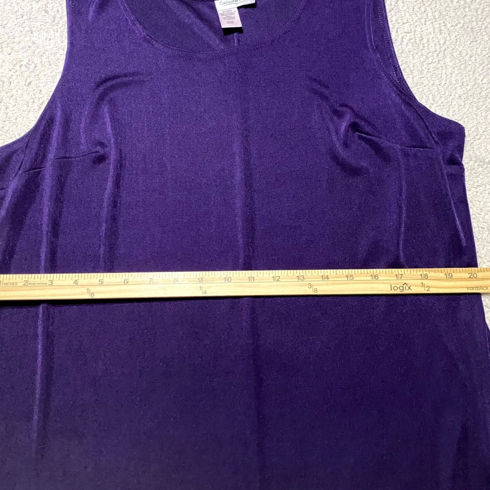 Coldwater Creek Coldwater Creek Womens Dress 1X Purple Sleeveless Round Neck Midi Sheath Plus Size Summer 1457 Size XL / US 12-14 / IT 48-50 - 5 Thumbnail