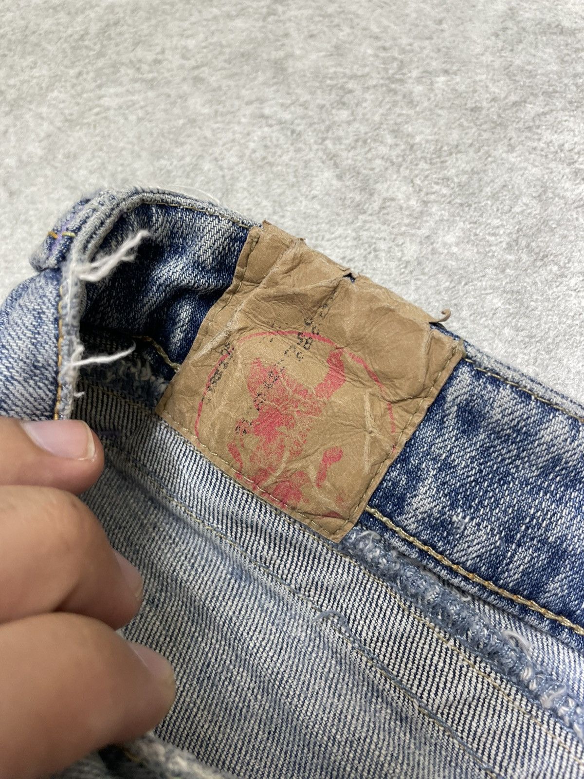 If Six Was Nine × Le Grande Bleu (L.G.B.) Distressed Ifsixwasnine Style Flare Denim Rockstar Grail LGB Size US 29 - 12 Thumbnail