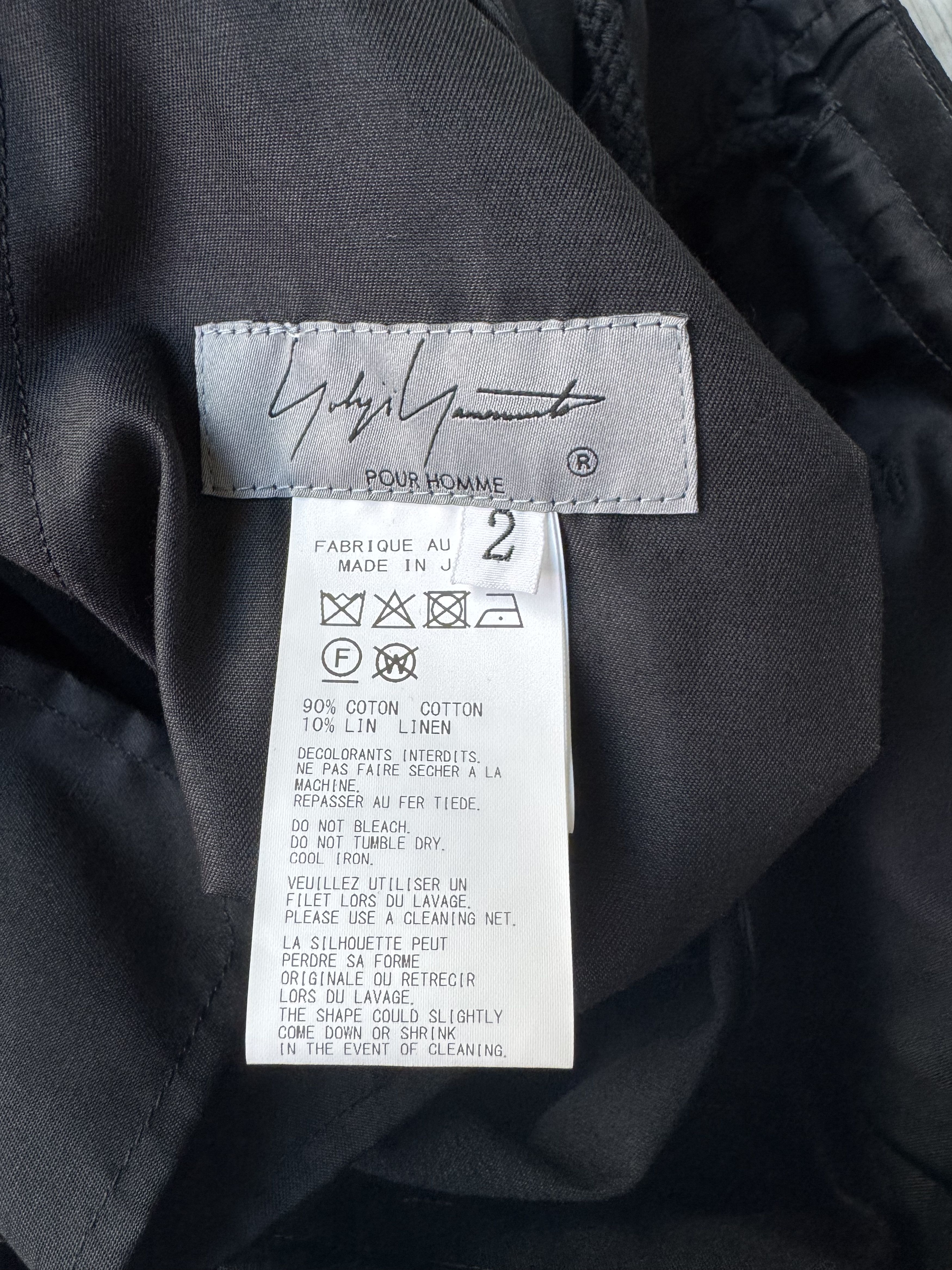 Yohji Yamamoto C/L CANVAS BLACK BELTED HEM PANTS Size US 36 / EU 52 - 3 Thumbnail