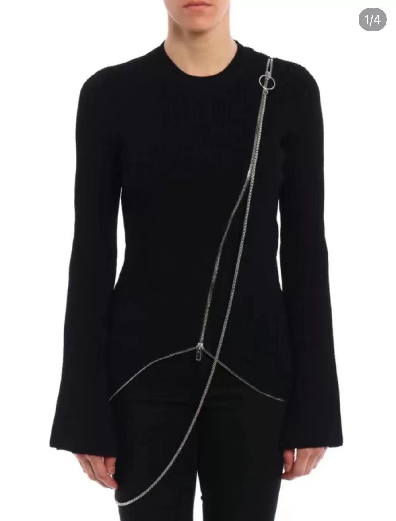 Givenchy Givenchy Irregular Hem Zipper Sweater Size M / US 6-8 / IT 42-44 - 1 Thumbnail