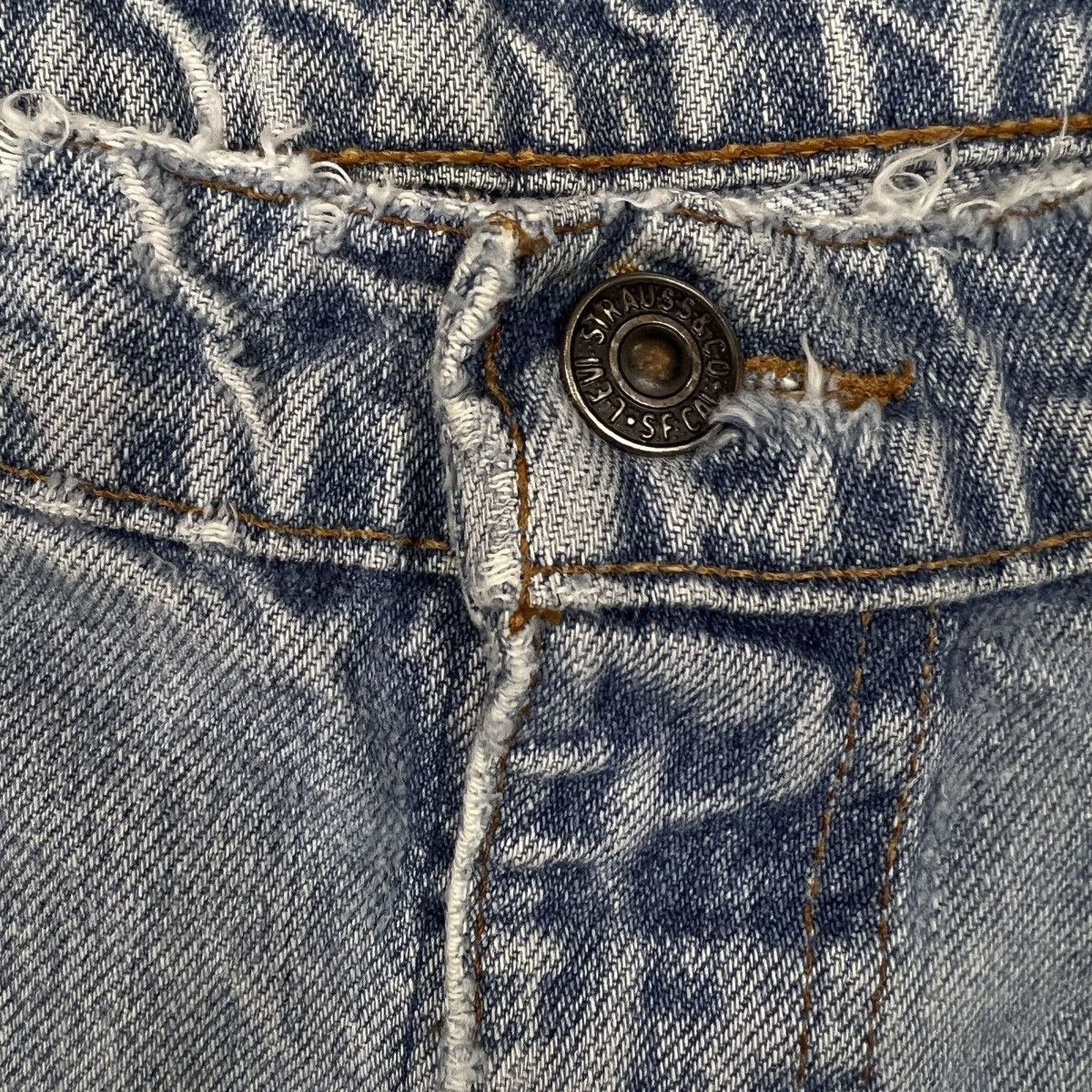Levi's × Vintage Vintage Levi's 532 Jeans 34x32 Blue Thrashed 90s Denim Pants Size US 34 / EU 50 - 4 Thumbnail