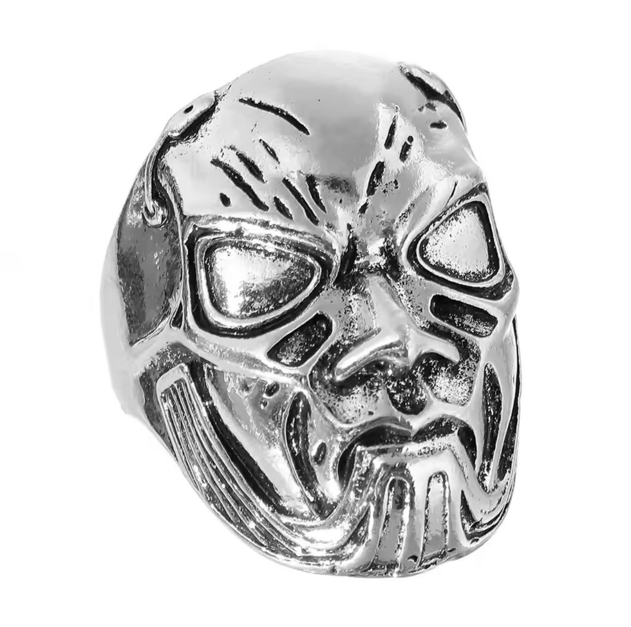 Jewelry Dark Skull Mask Ring Size ONE SIZE - 3 Thumbnail