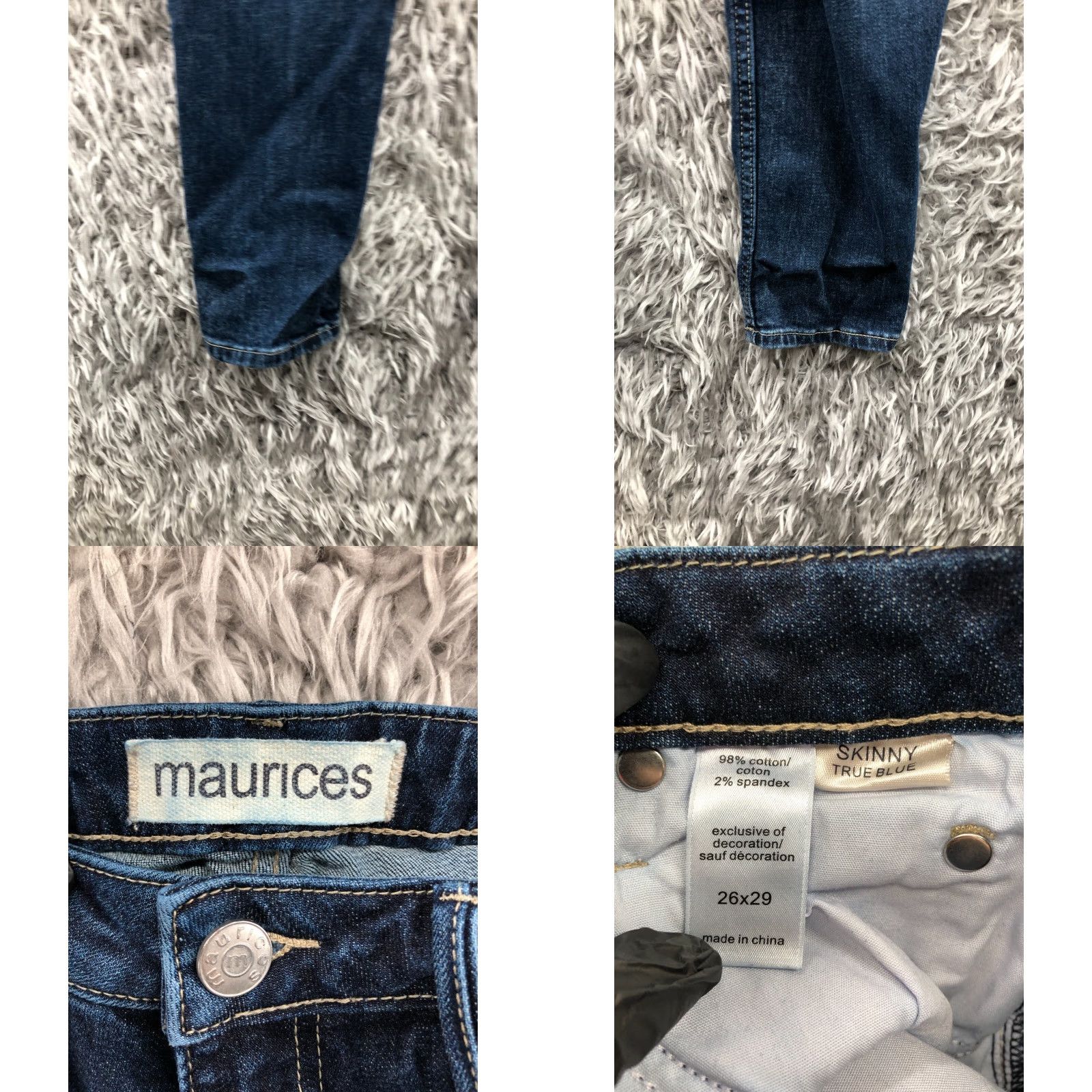Vintage Maurices Jeans Skinny Maurices Denim Blue 26 Womens Regular Jeans 26 Blue Medium Wash Pocket 5-Pocket Rise Low Velvet? Size 26" / US 2 / IT 38 - 8 Thumbnail