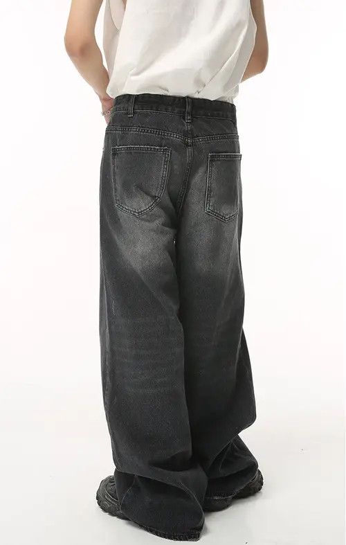Japanese Brand × Jean Vintage washed wide-leg loose denim trousers Size US 32 / EU 48 - 3 Thumbnail
