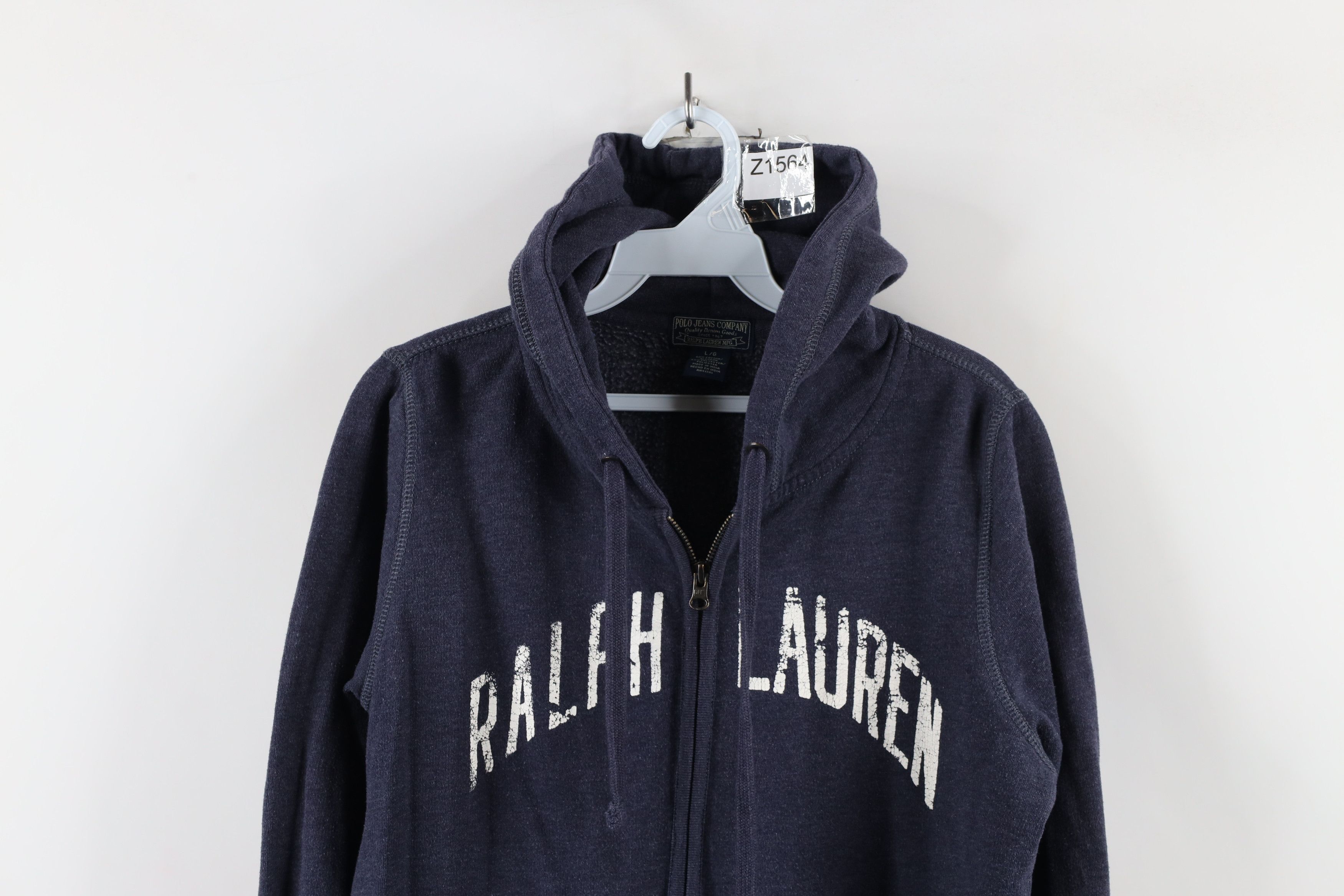 Ralph Lauren × Vintage Vintage 90s Ralph Lauren Spell Full Zip Hoodie Sweatshirt Size L / US 10 / IT 46 - 2 Thumbnail