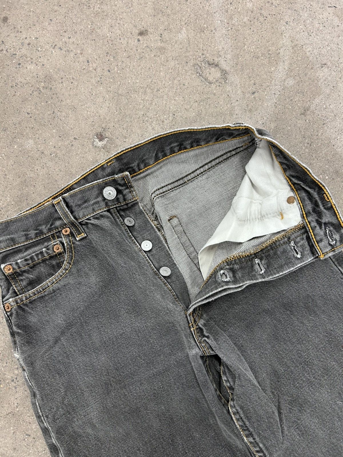Levi's Vintage 80s Levis 501 Denim Jeans 26x29 Made In USA Gray Size US 26 / EU 42 - 4 Thumbnail
