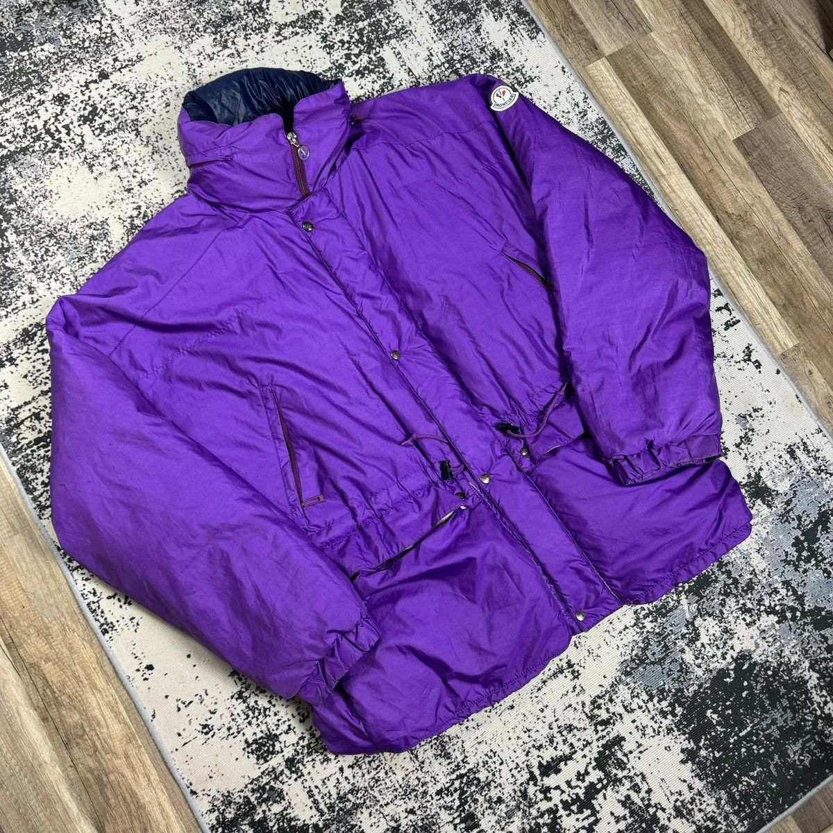 Designer × Moncler × Vintage Vintage Moncler Puffer Jacket purple XL Size US XL / EU 56 / 4 - 2 Thumbnail