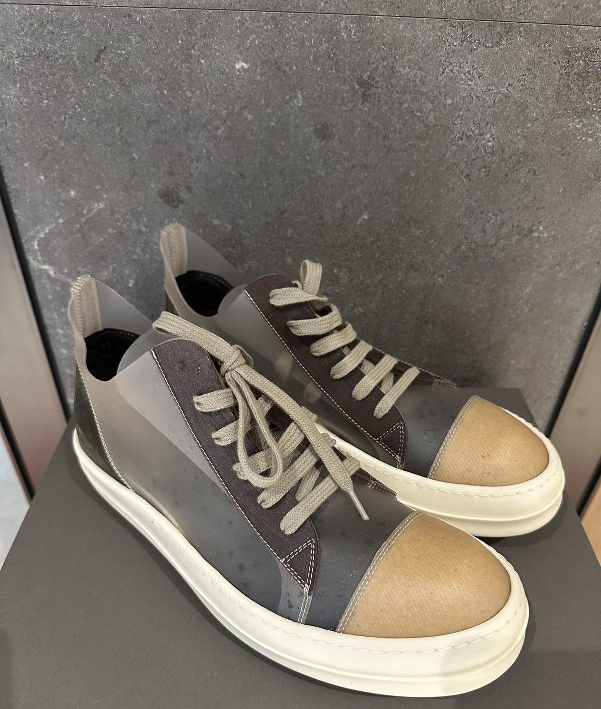 Rick Owens Rick Owens mainline Ghost transparent low-top sneakers Size US 8.5 / EU 41-42 - 1 Thumbnail