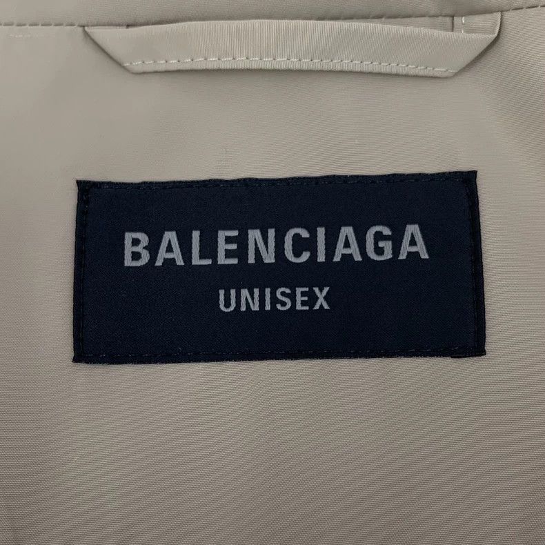 Balenciaga Balenciaga Khaki logo monogram printed lapel zip long slee Size US XXS / EU 40 - 5 Thumbnail