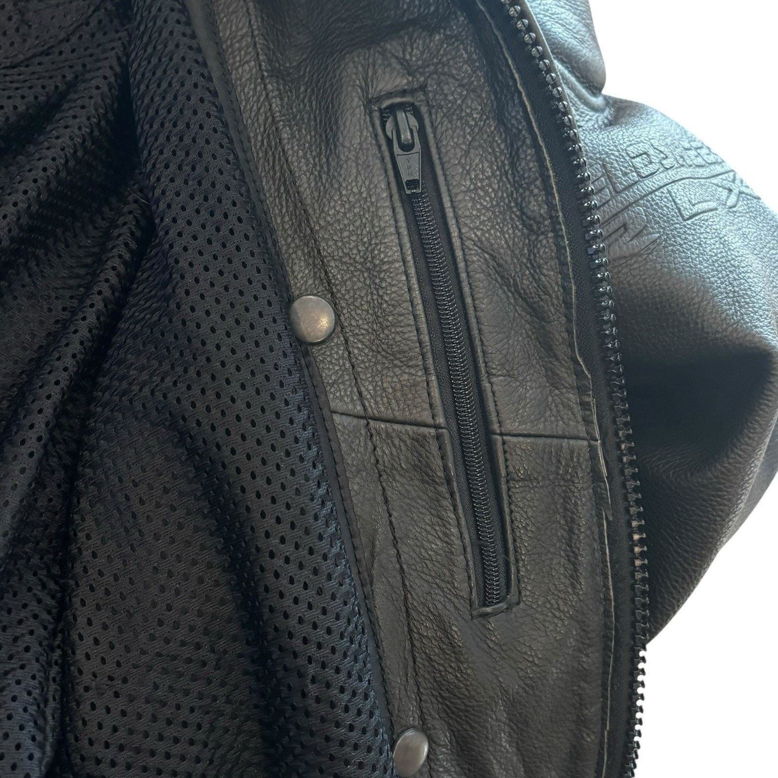 Vintage Fieldsheer Leather Padded Motorcycle Jacket XL 46